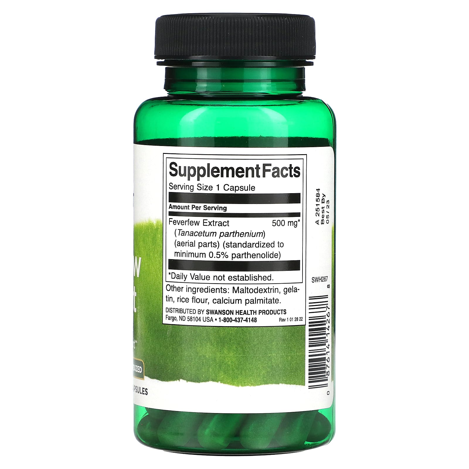 Swanson, Экстракт пиретрума, 500 мг, 60 капсул