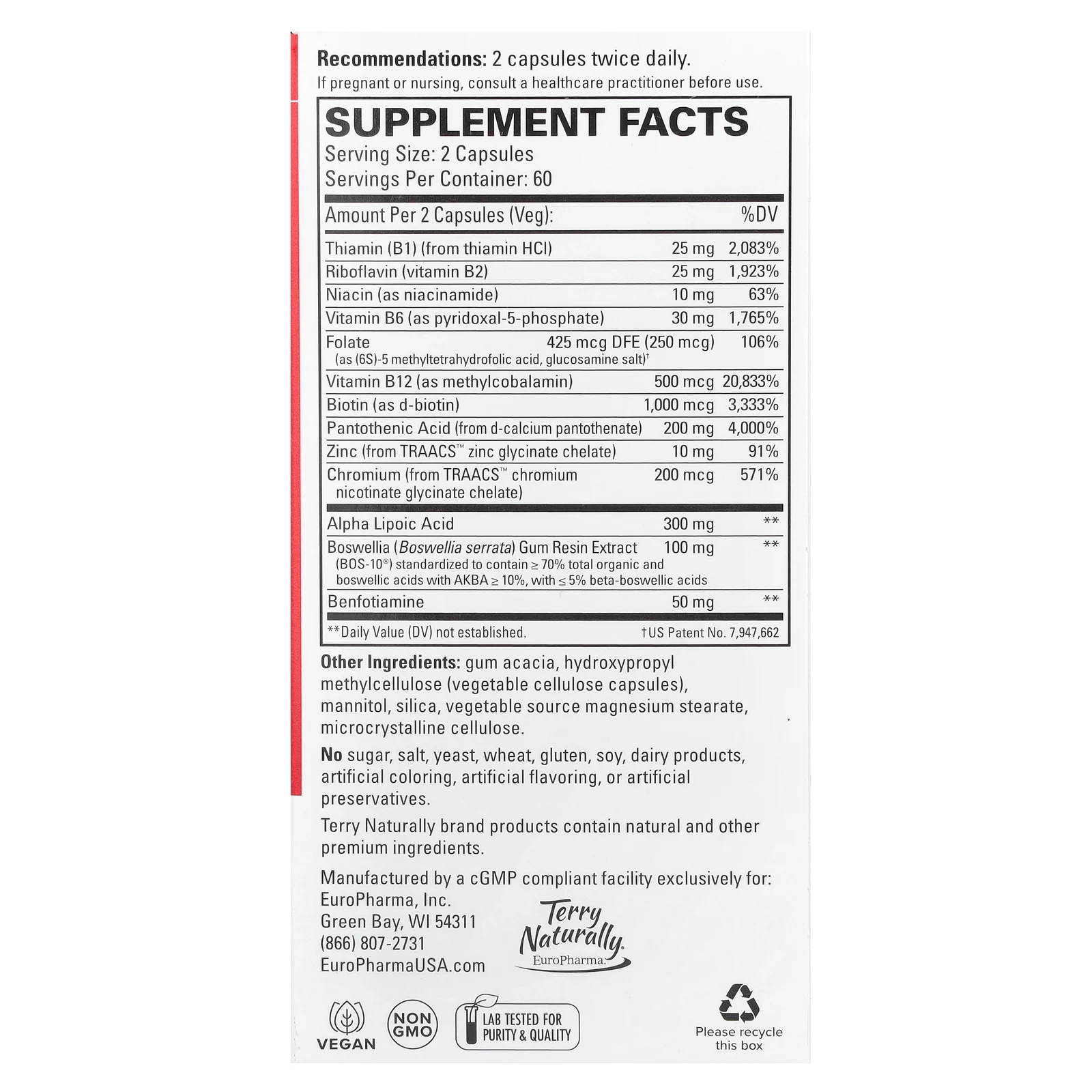 Terry Naturally, Healthy Feet & Nerves, здоровые ноги и нервы, 120 капсул