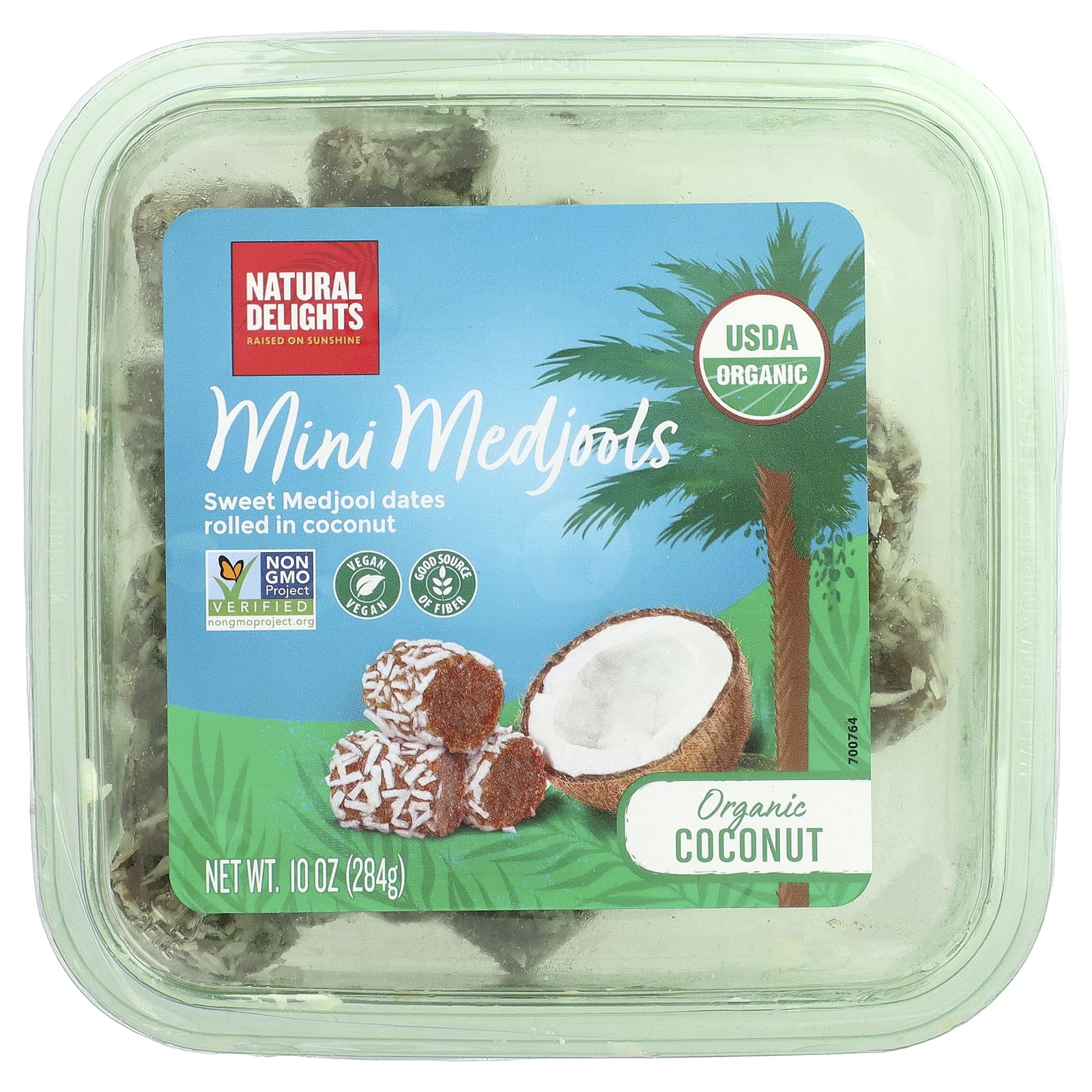 Natural Delights, Organic Мини-Medjools, кокос, 284 г (10 унций)