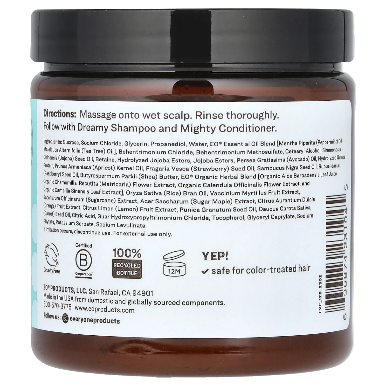 Everyone, Супер скраб для кожи головы, для всех типов волос, перечная мята и чайное дерево, 227 г (8 унций)