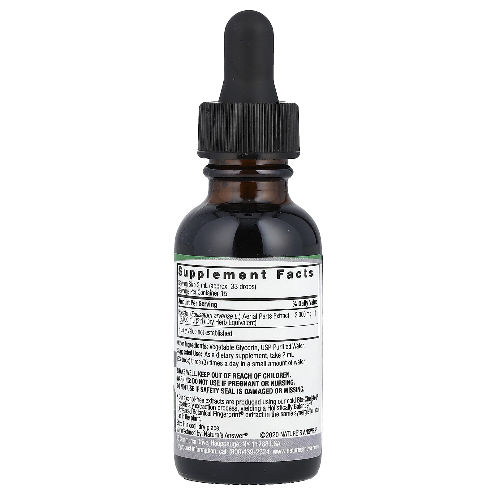 Nature's Answer, экстракт хвоща, без спирта, 2000 мг, 30 мл (1 жидк. унция)