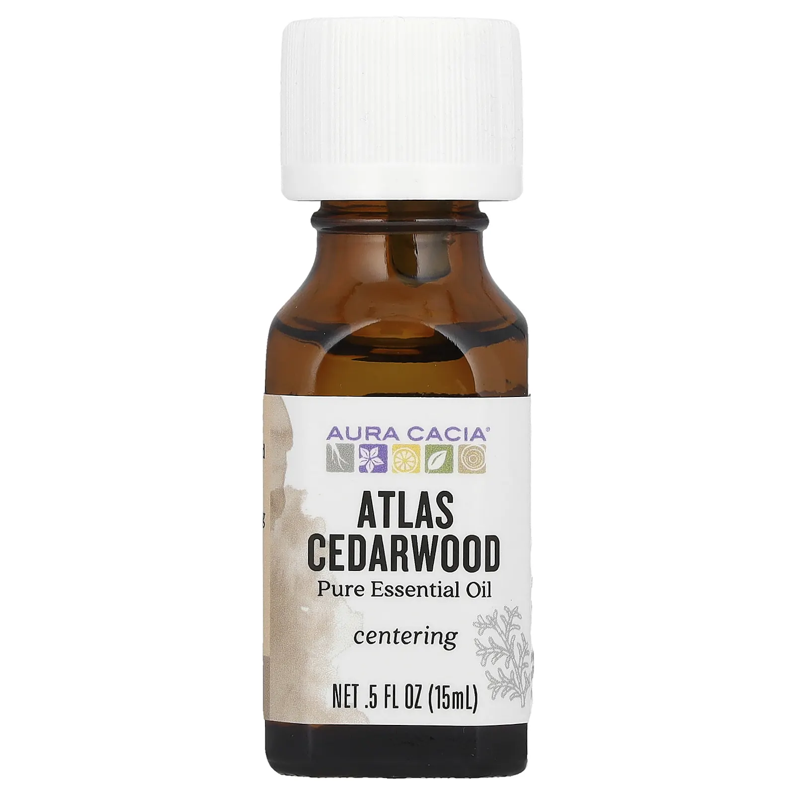Aura Cacia, Чистое эфирное масло, атласский кедр, 15 мл (0,5 жидк. Унции)