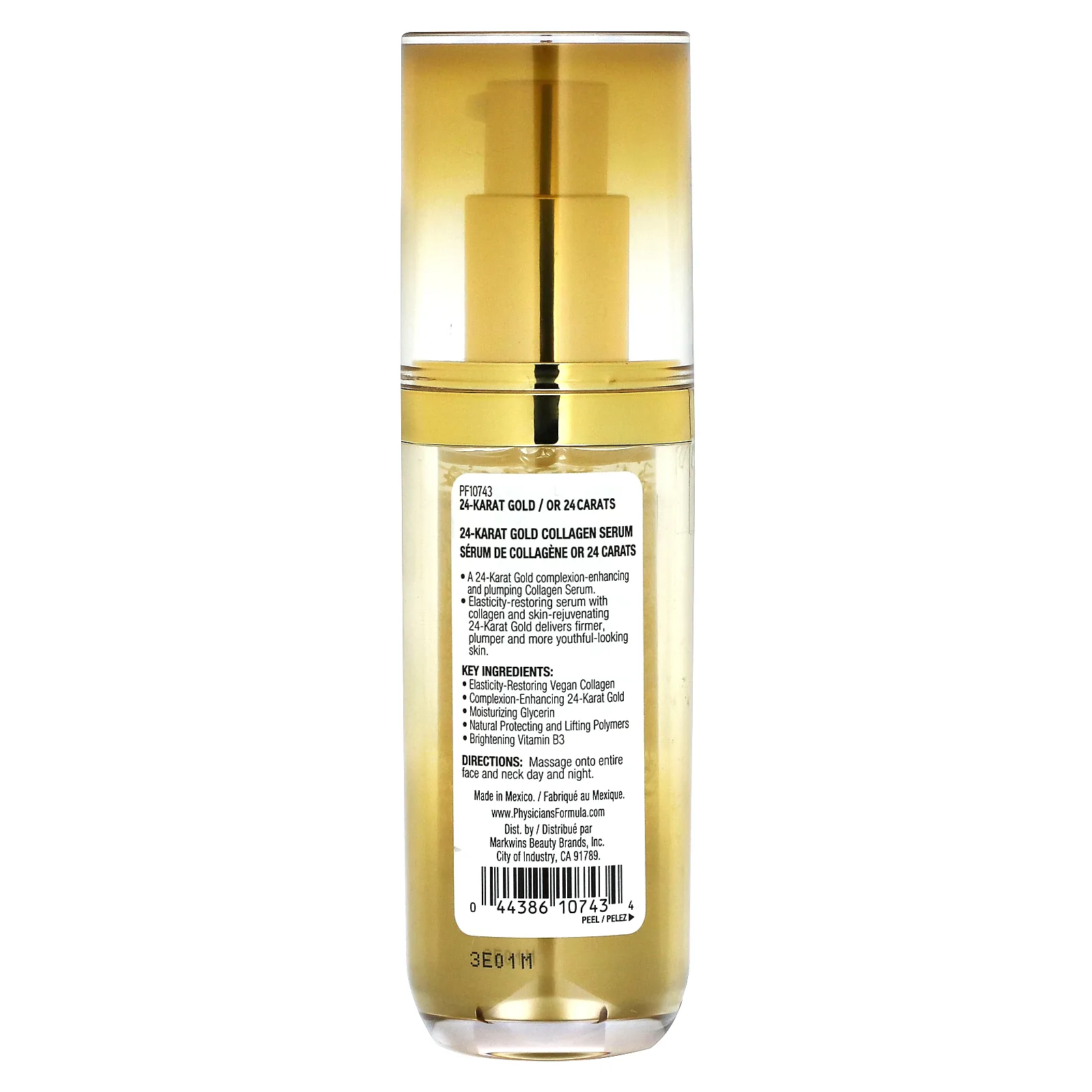 Physicians Formula, сыворотка с коллагеном и 24-каратным золотом, 30 мл (1 жидк. унция)