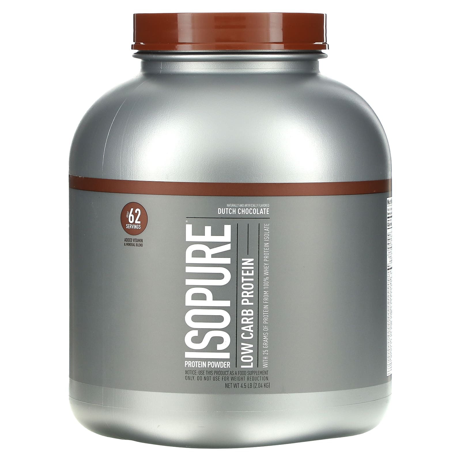 Isopure, Низкоуглеводный протеиновый порошок, датский шоколад, 2,04 кг (4,5 фунта)