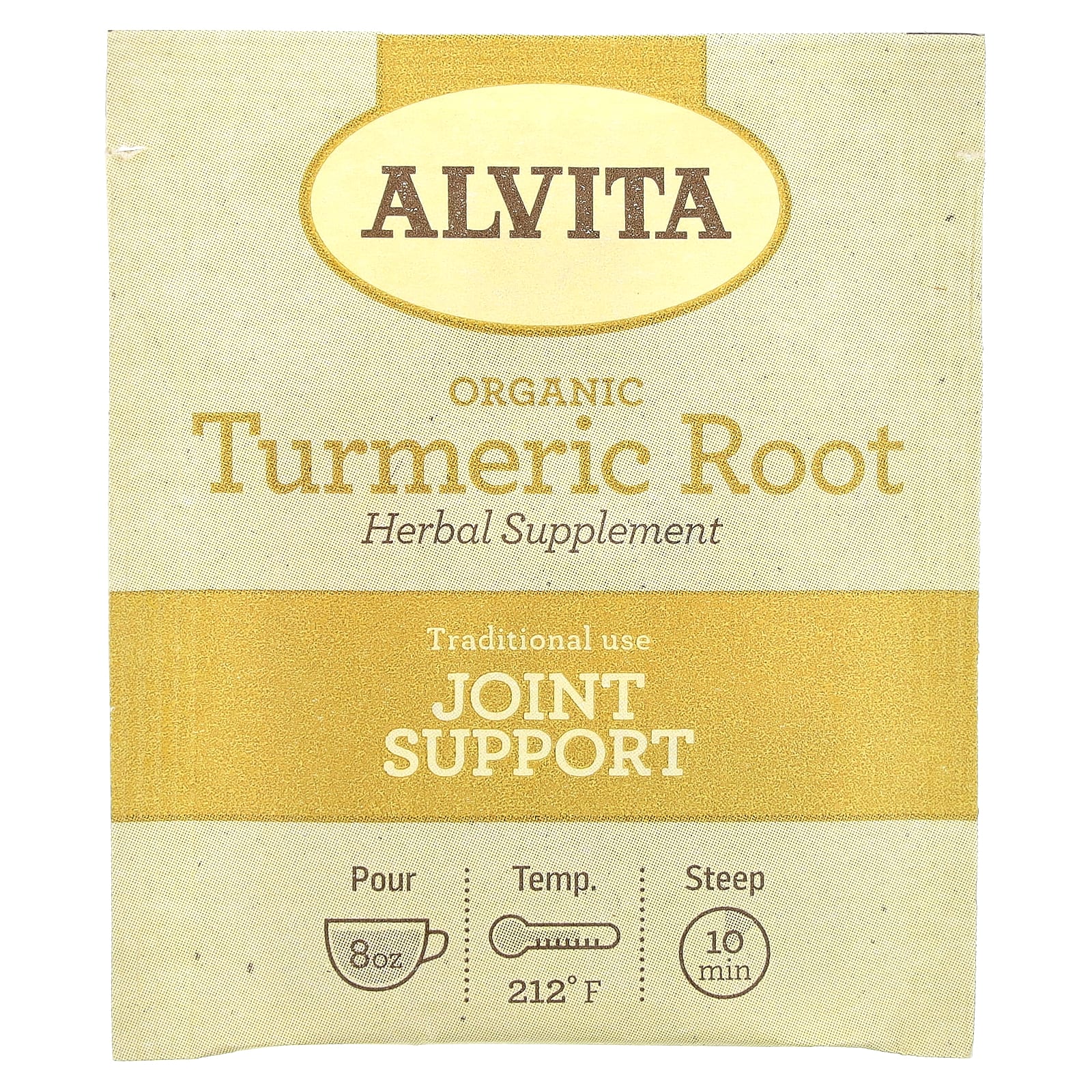 Alvita Teas, органический корень куркумы, растительный чай, без кофеина, 16 индивидуально упакованных чайных пакетиков, 32 г (1,13 унции)