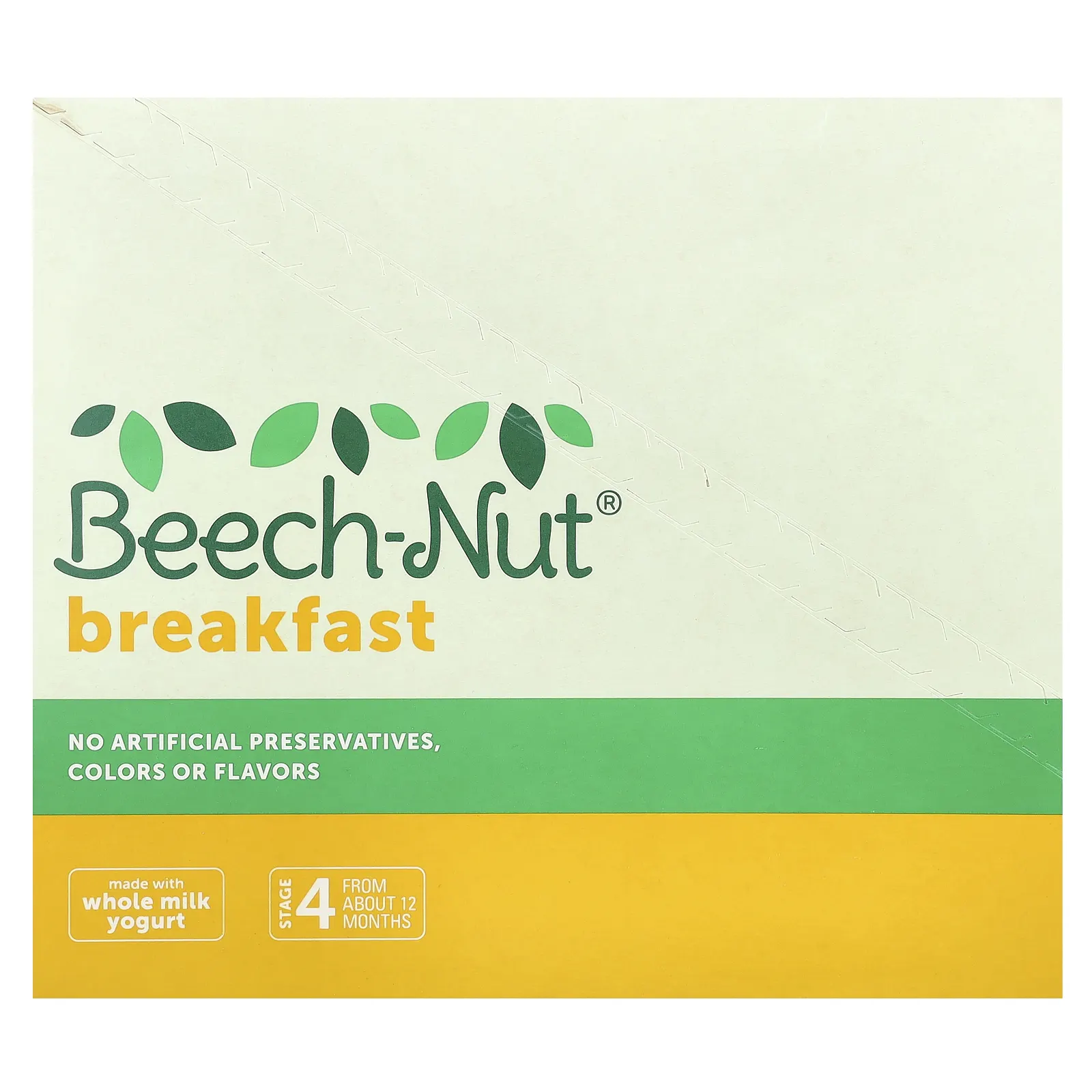Beech-Nut, завтрак, для детей от 12 месяцев, йогурт с бананом и клубникой, 12 паучей по 99 г (3,5 унции)