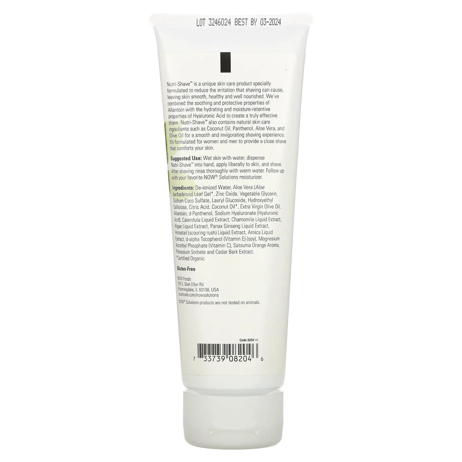 NOW Foods, Решения, нутри-бритье, натуральный крем для бритья, 237 мл (8 жидких унций)