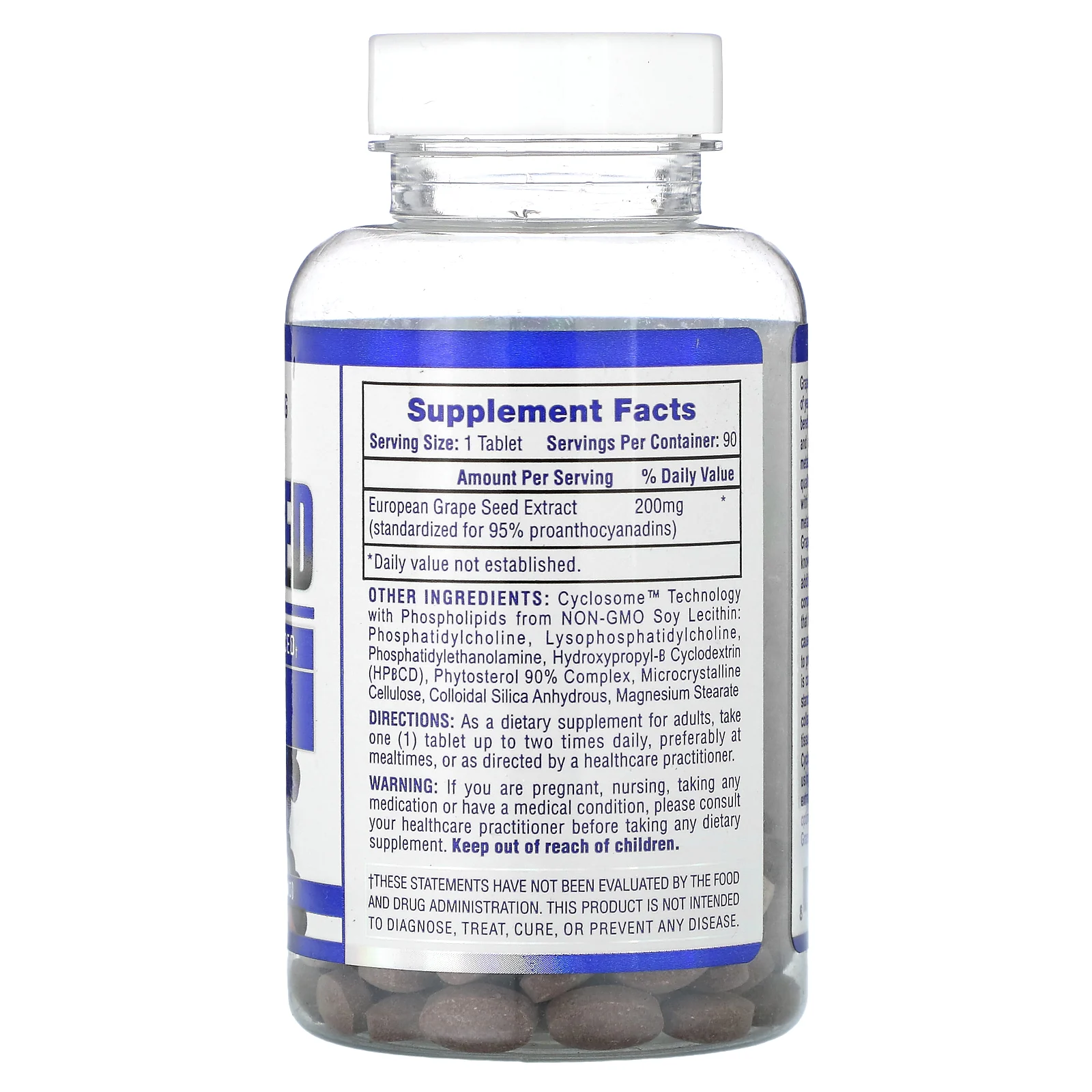 Hi Tech Pharmaceuticals, виноградная косточка, 200 мг, 90 таблеток