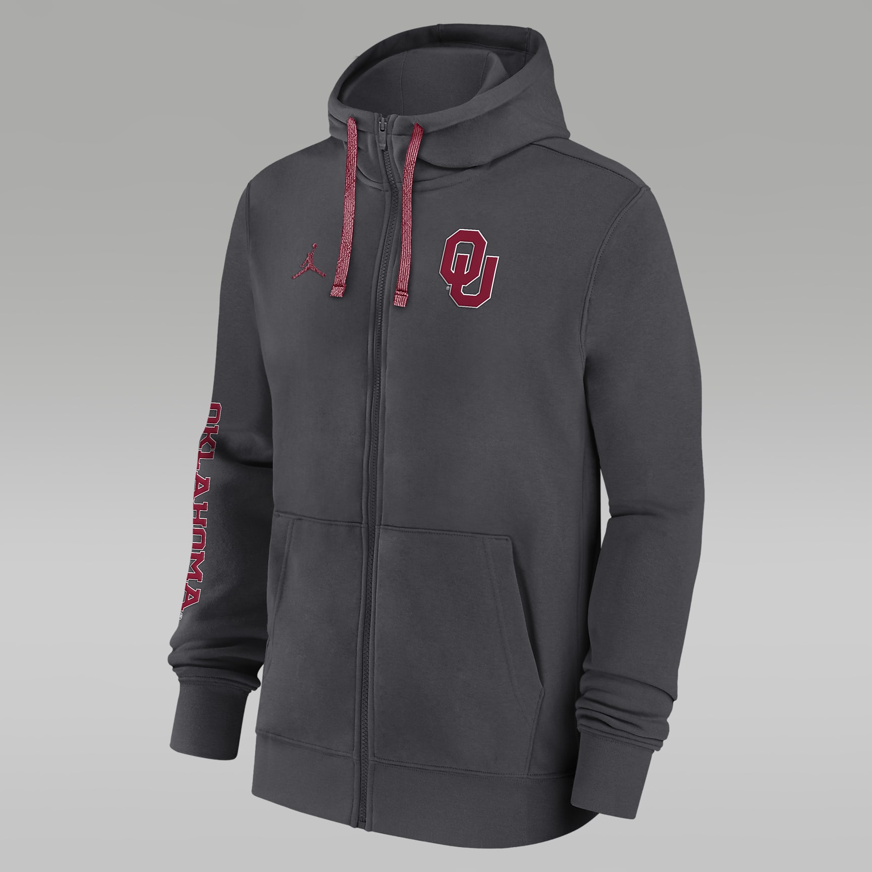 Oklahoma Sooners Sideline Team Issue Men's Jordan College Full-Zip Hoodie