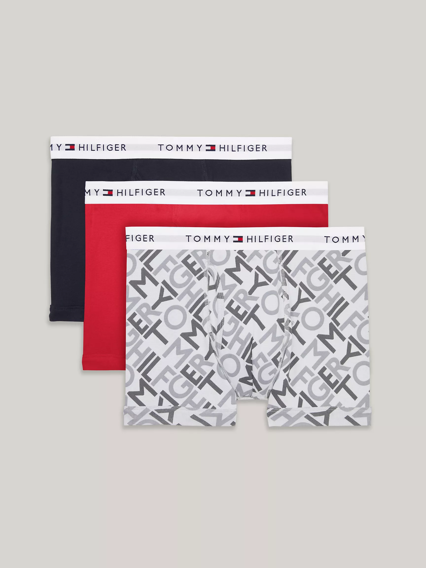 Мужское нижнее белье Tommy Hilfiger, Классические хлопковые трусы-боксёры (набор 3 шт.)