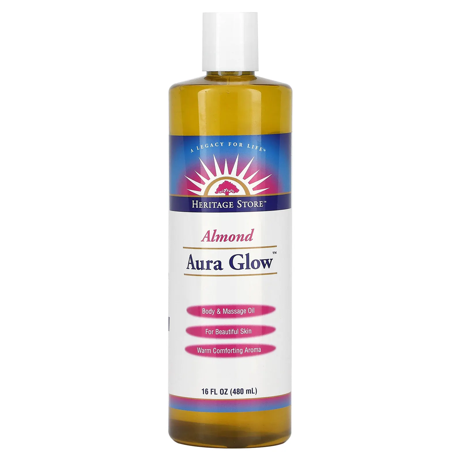 Heritage Store, Сияние ауры, Миндаль, 16 жидких унций (480 мл)