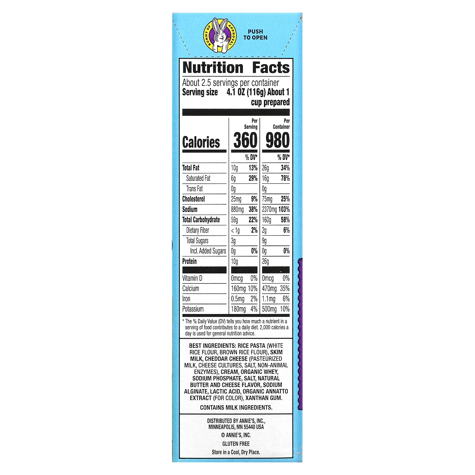 Annie's Homegrown, Deluxe Rich & Creamy, рисовая паста и сырный соус, ракушки и классический чеддер, без глютена, 312 г (11 унций)