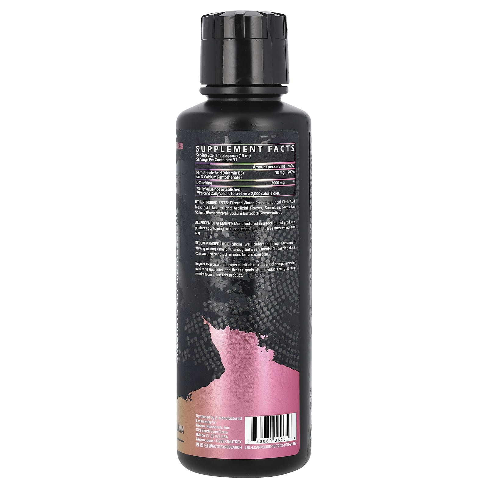 Nutrex Research, L-карнитин 3000, гуава из маракуйи, 465 мл (15,72 жидк. Унции)