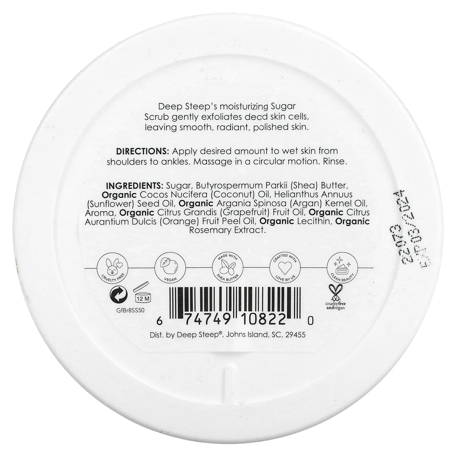 Deep Steep, Сахарный скраб, грейпфрут и бергамот, 227 г (8 унций)