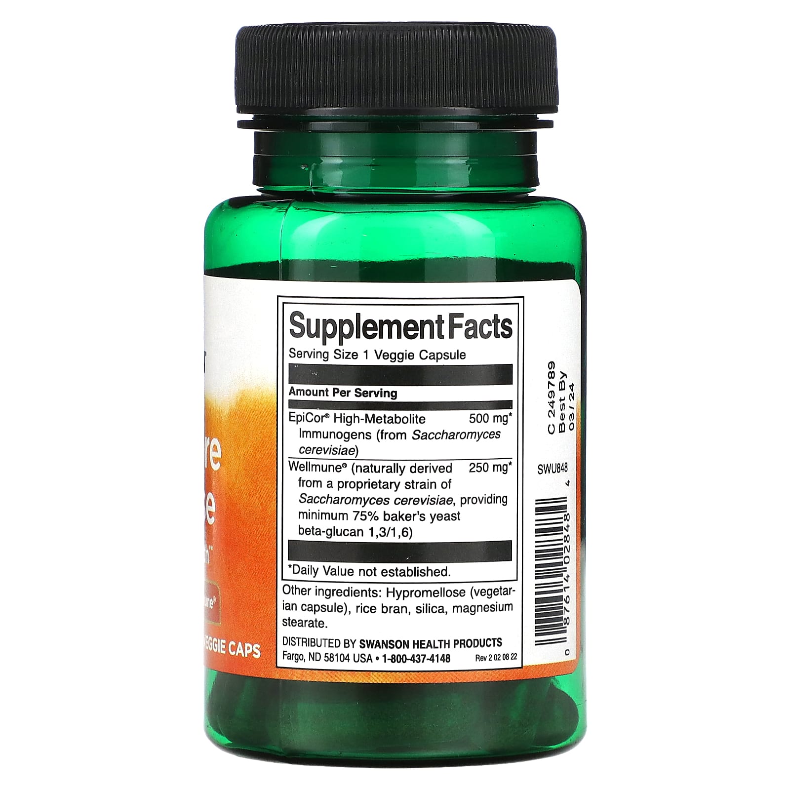 Swanson, WellCore Defense, Epicor и Wellmune, 30 вегетарианских капсул