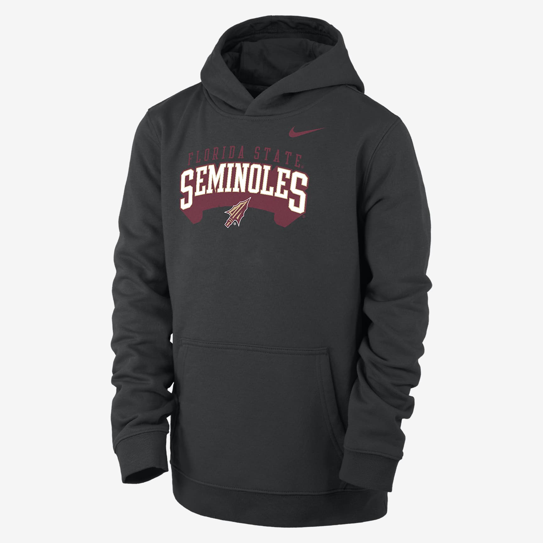 Florida State Club Fleece Big Kids' (Boys') Nike College Pullover Hoodie