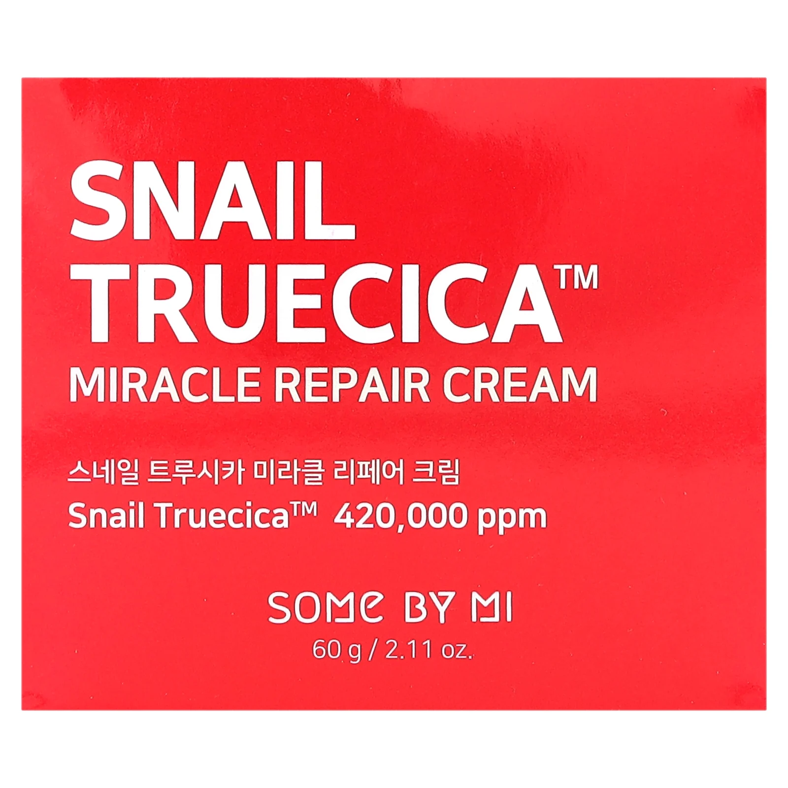 SOME BY MI, Snail Truecica, восстанавливающий крем, 60 г (2,11 унции)