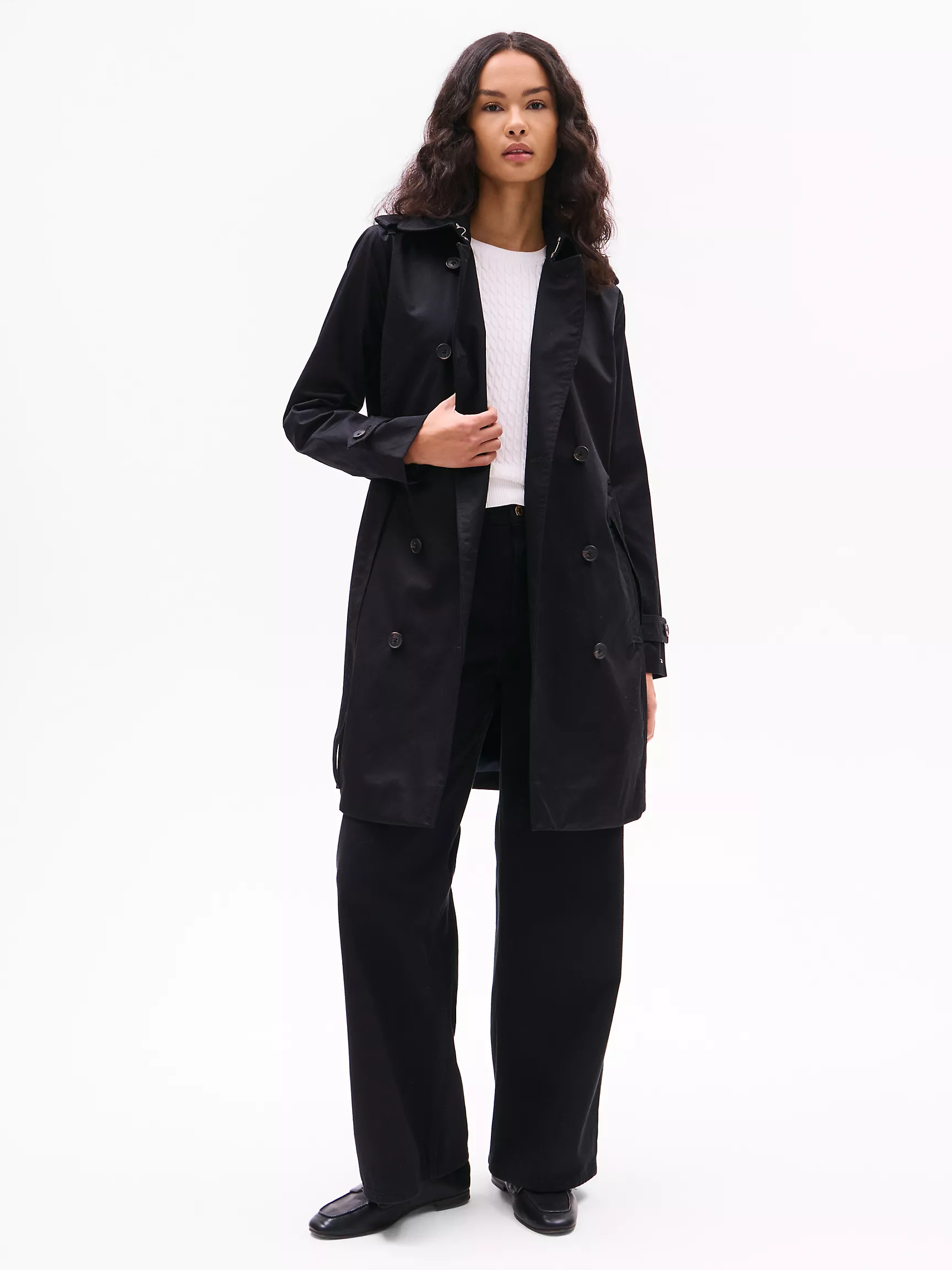 Женское пальто Tommy Hilfiger, Двубортный тренч с поясом