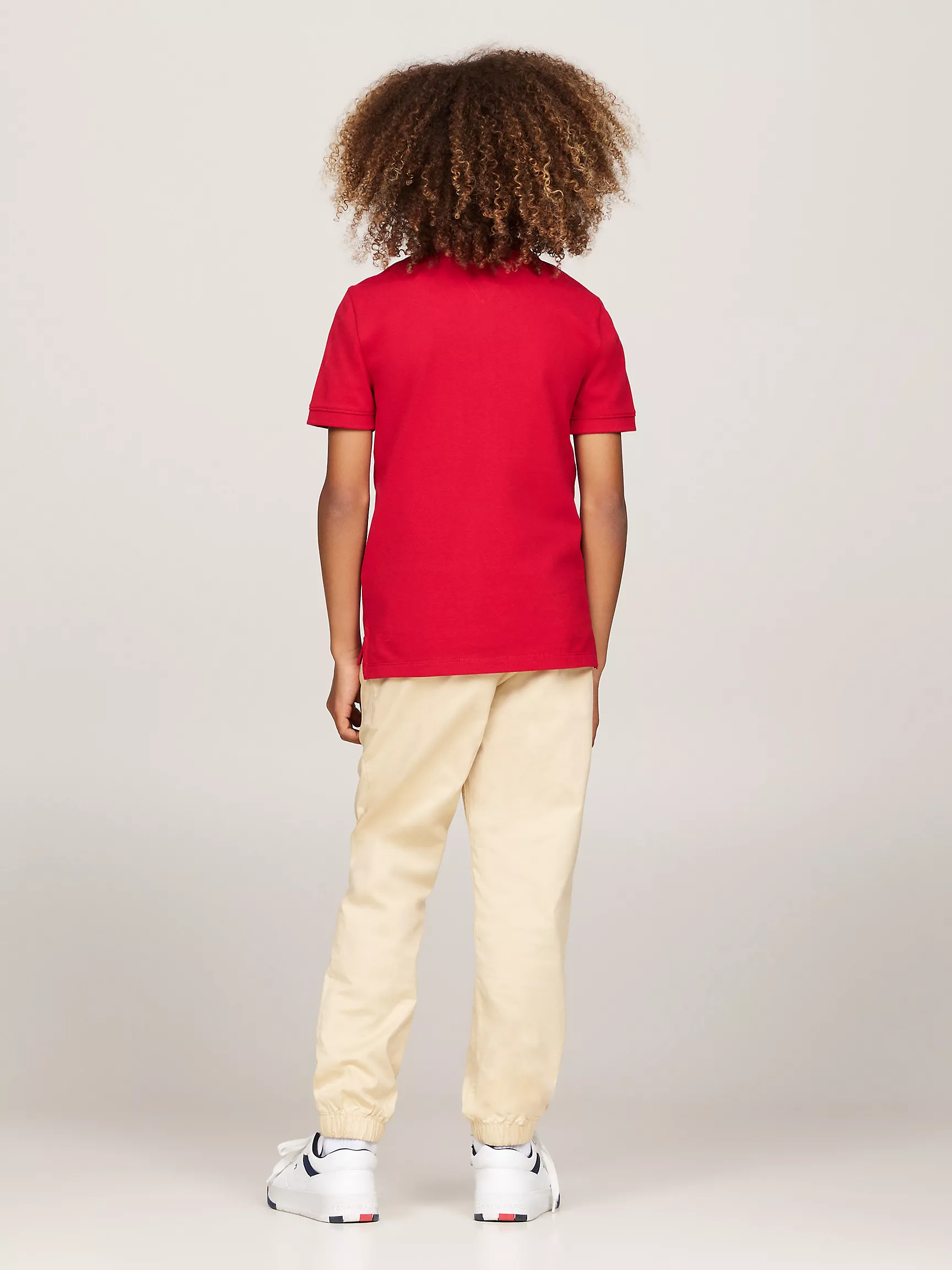 Рубашка-поло для мальчиков Tommy Hilfiger, Детское поло из пике с логотипом Hilfiger