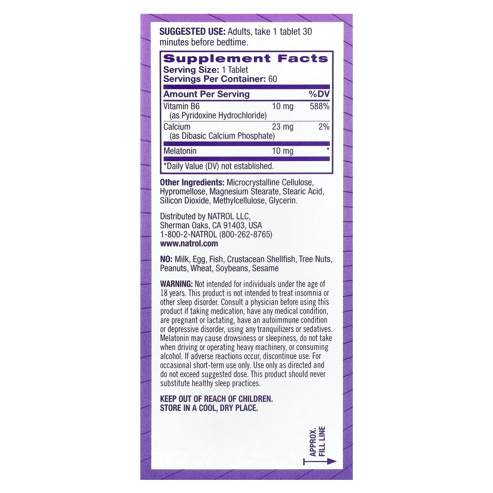 Natrol, мелатонин, улучшенный сон, медленное высвобождение, 10 мг, 60 таблеток