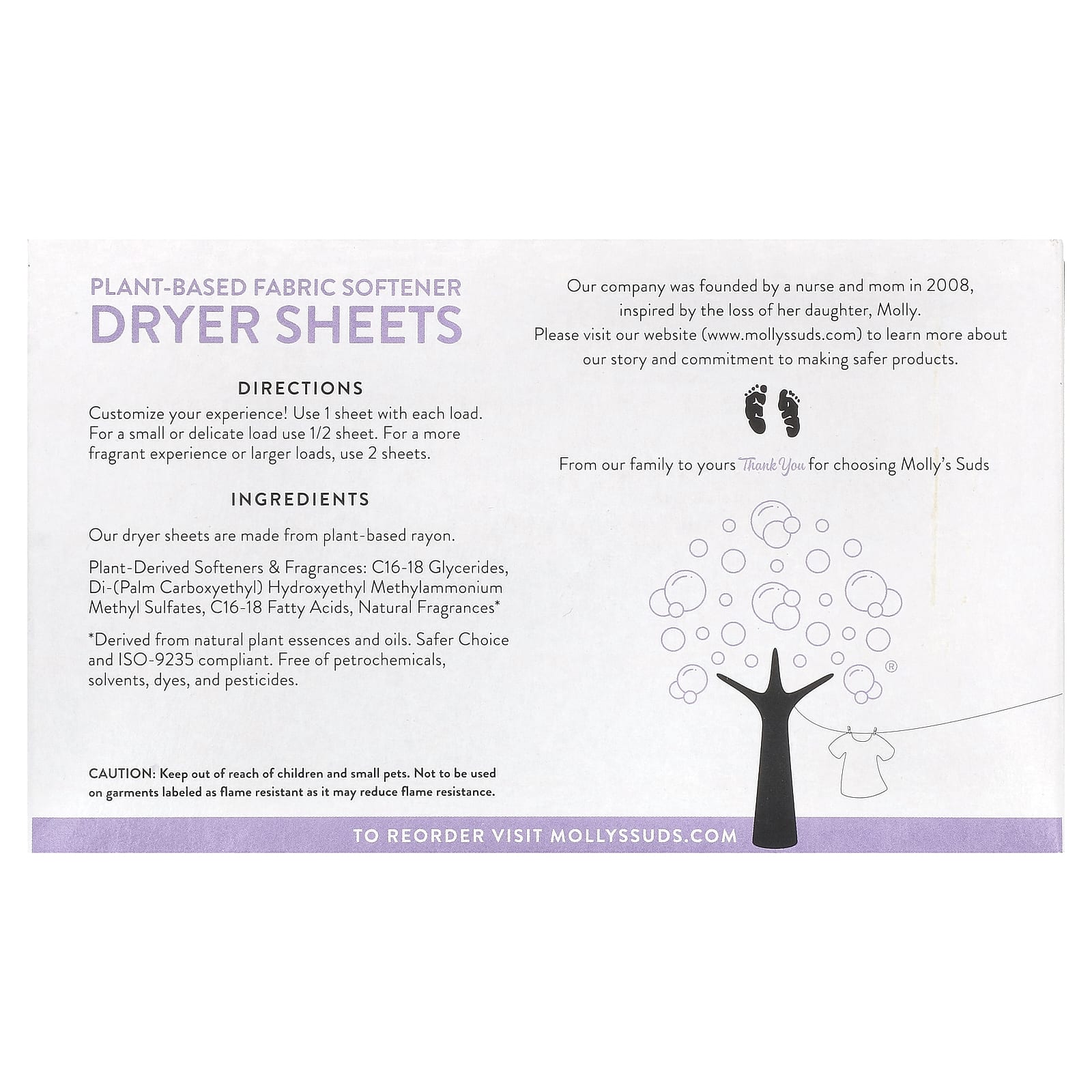 Molly's Suds, Сушилка для белья, лаванда, 120 листов