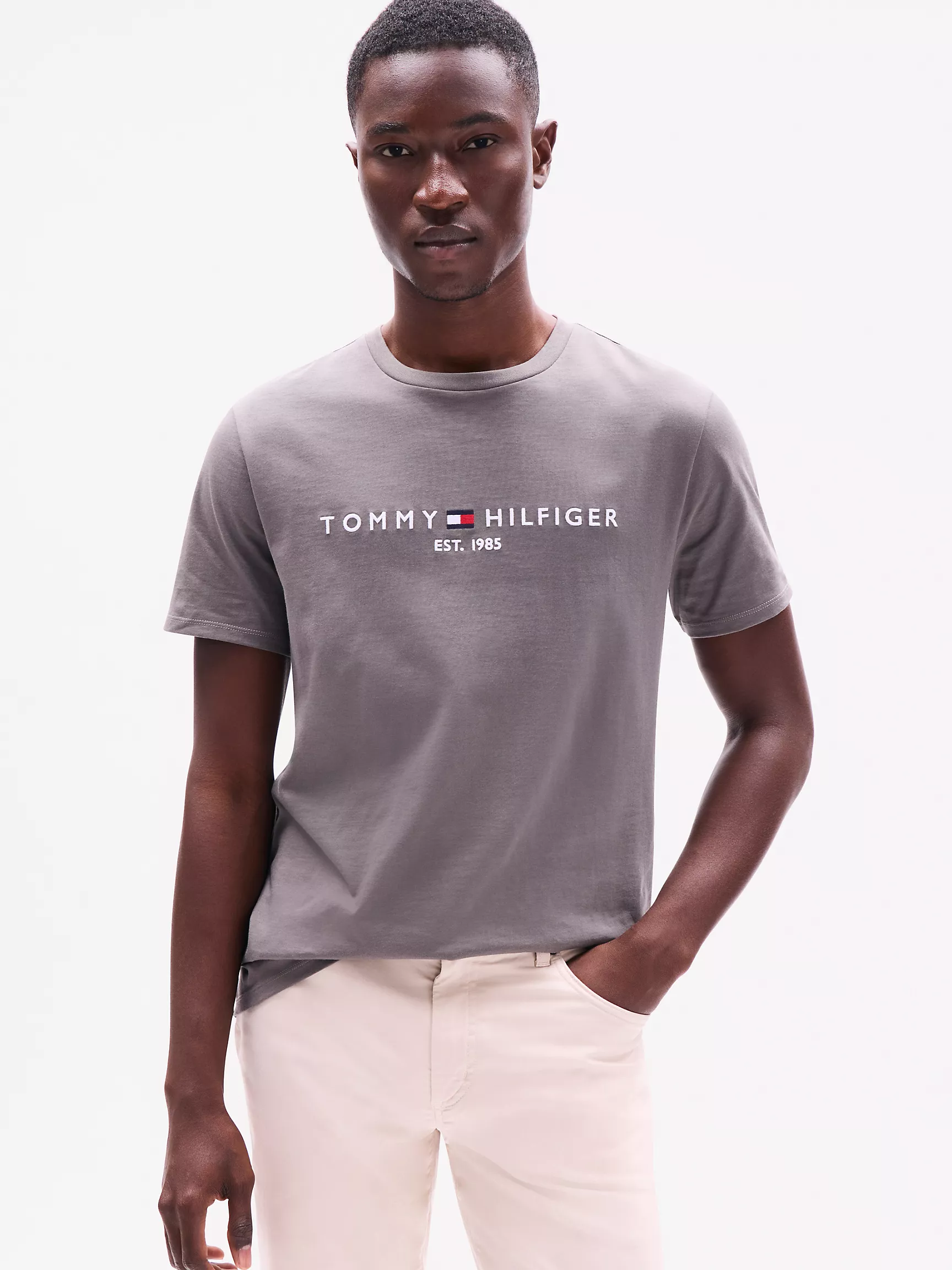 Мужская футболка Tommy Hilfiger, Футболка с вышитым логотипом Tommy