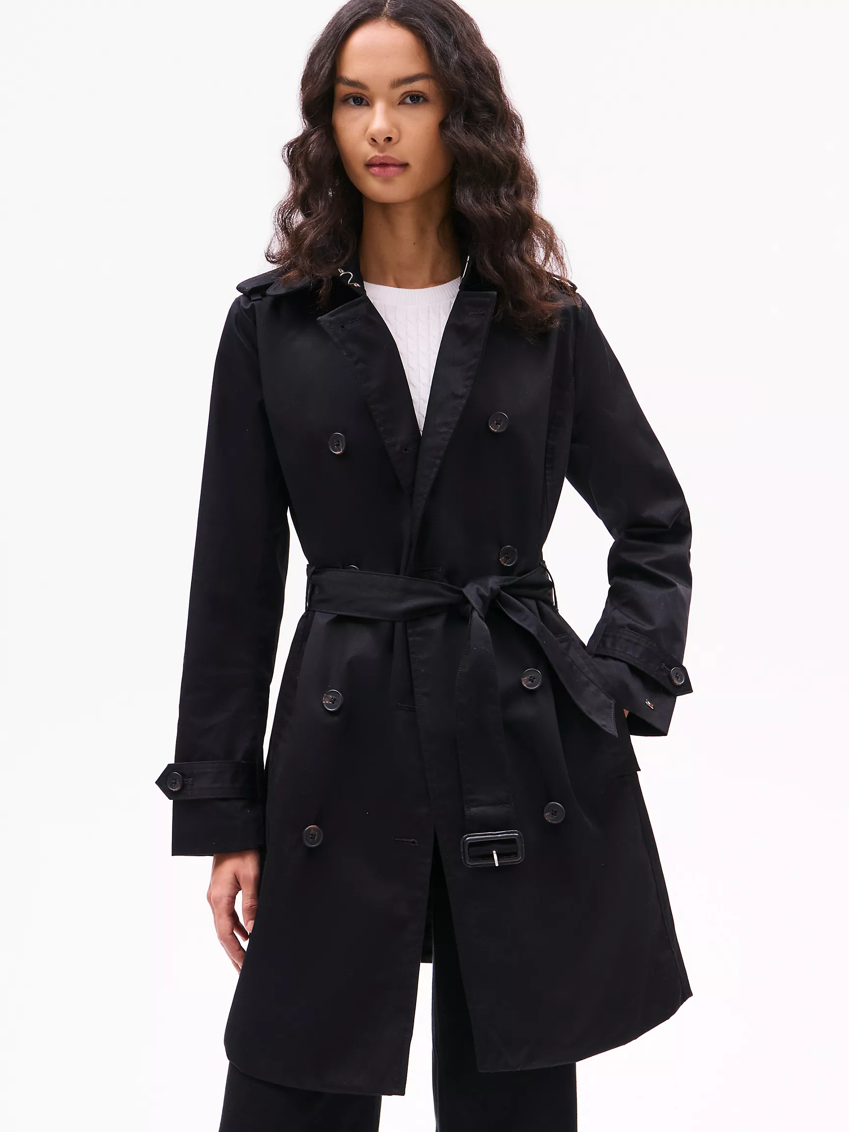 Женское пальто Tommy Hilfiger, Двубортный тренч с поясом