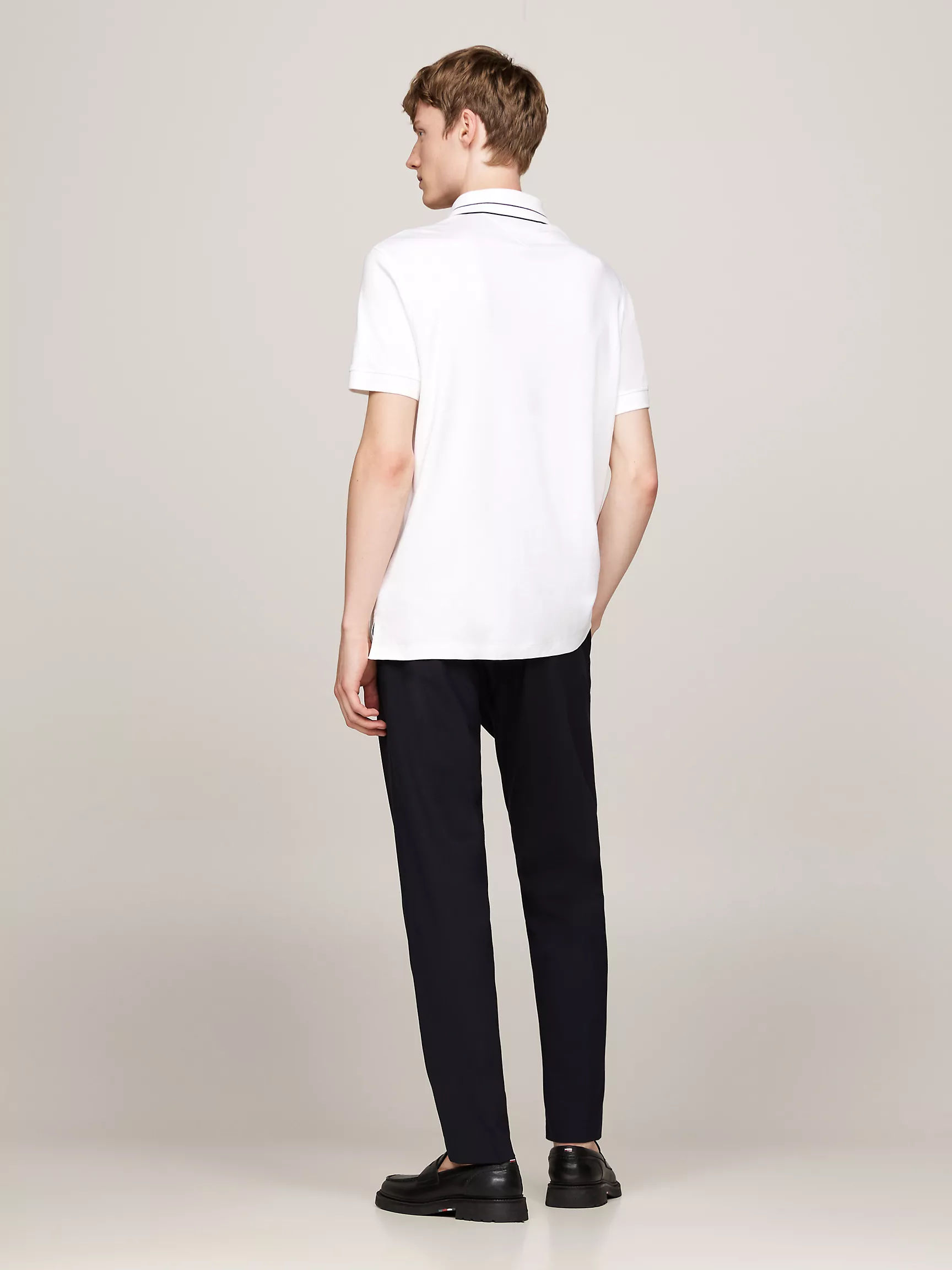 Мужское поло Tommy Hilfiger, Поло стандартного кроя из ткани Interlock с логотипом Monotype