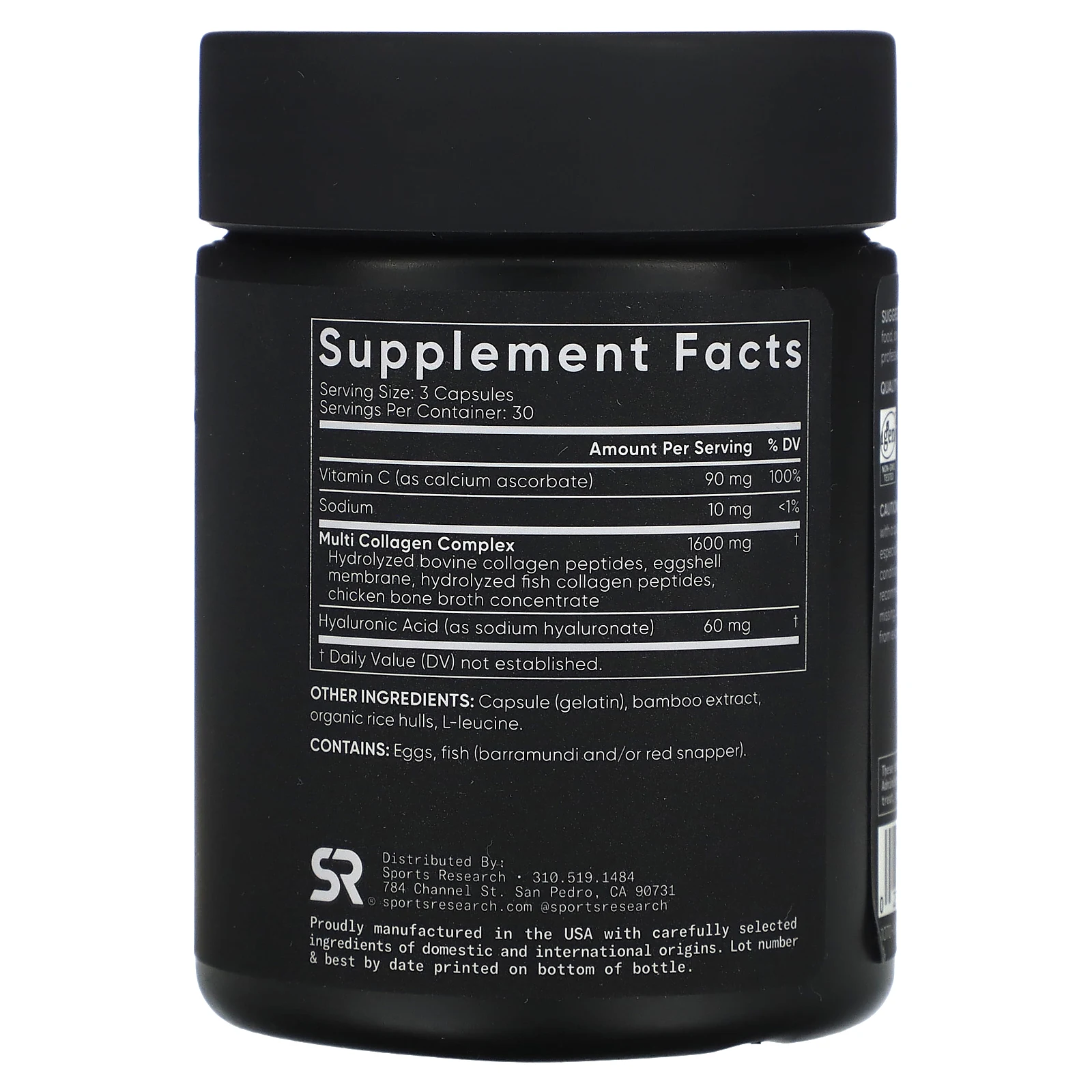 Sports Research, Комплекс с коллагеном нескольких типов, 90 капсул