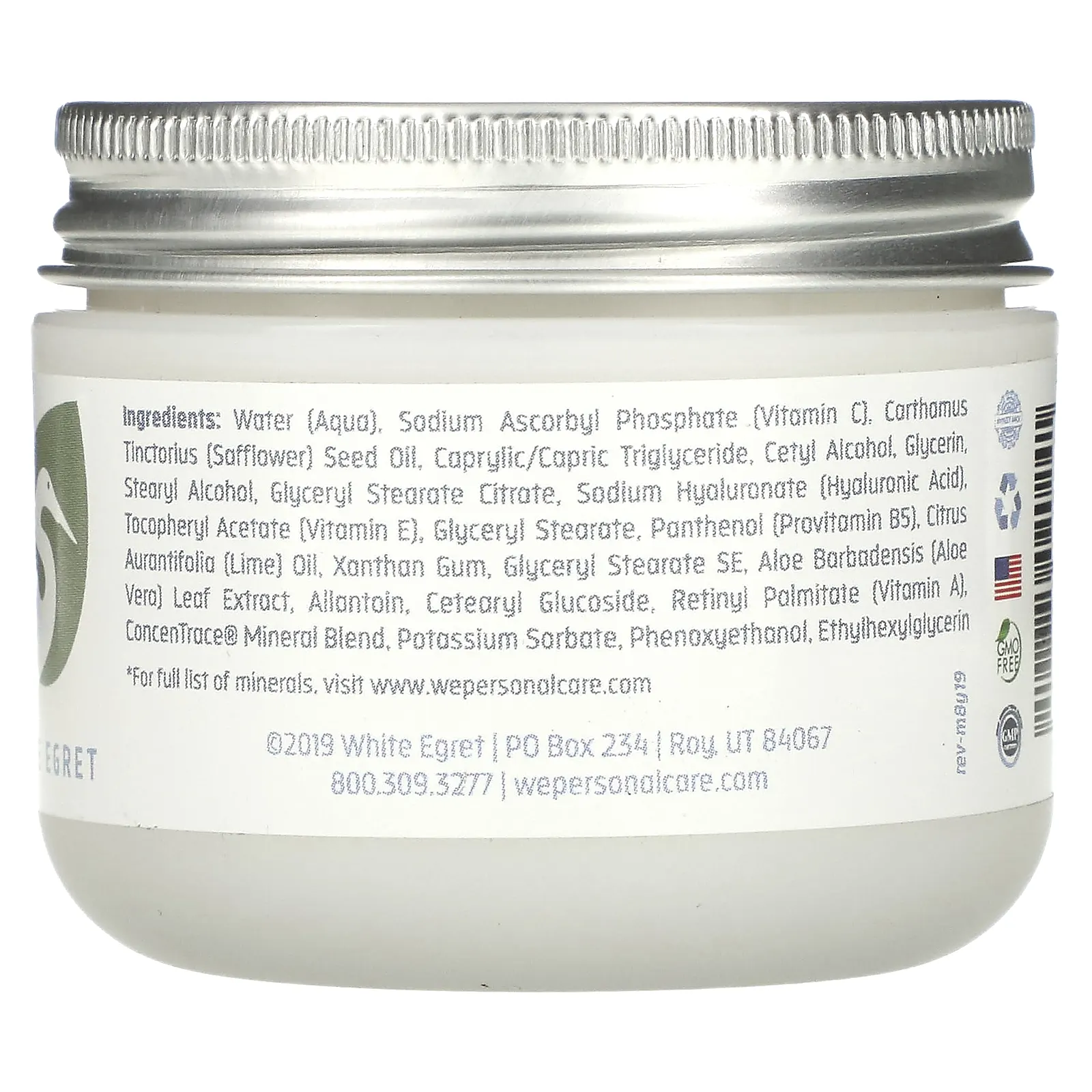 White Egret Personal Care, сыворотка с гиалуроновой кислотой и витамином C, 59 мл (2 жидк. унции)