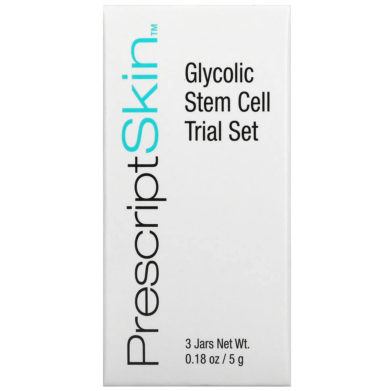 PrescriptSkin, набор пробных продуктов с гликолевой кислотой, 3 баночки по 5 г (0,18 унции)