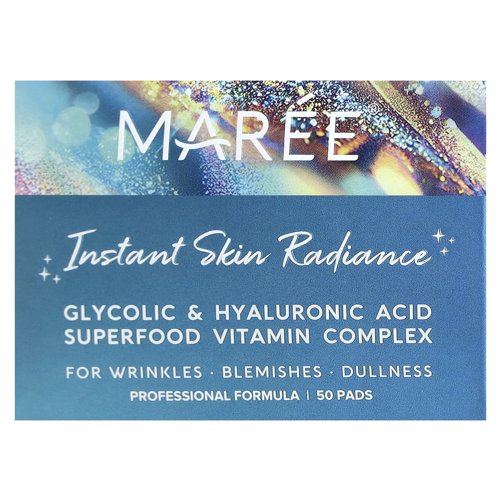 Maree, Ежедневные отшелушивающие салфетки, гликолевая кислота и витамины B3, B5, E, персик, 50 подушечек