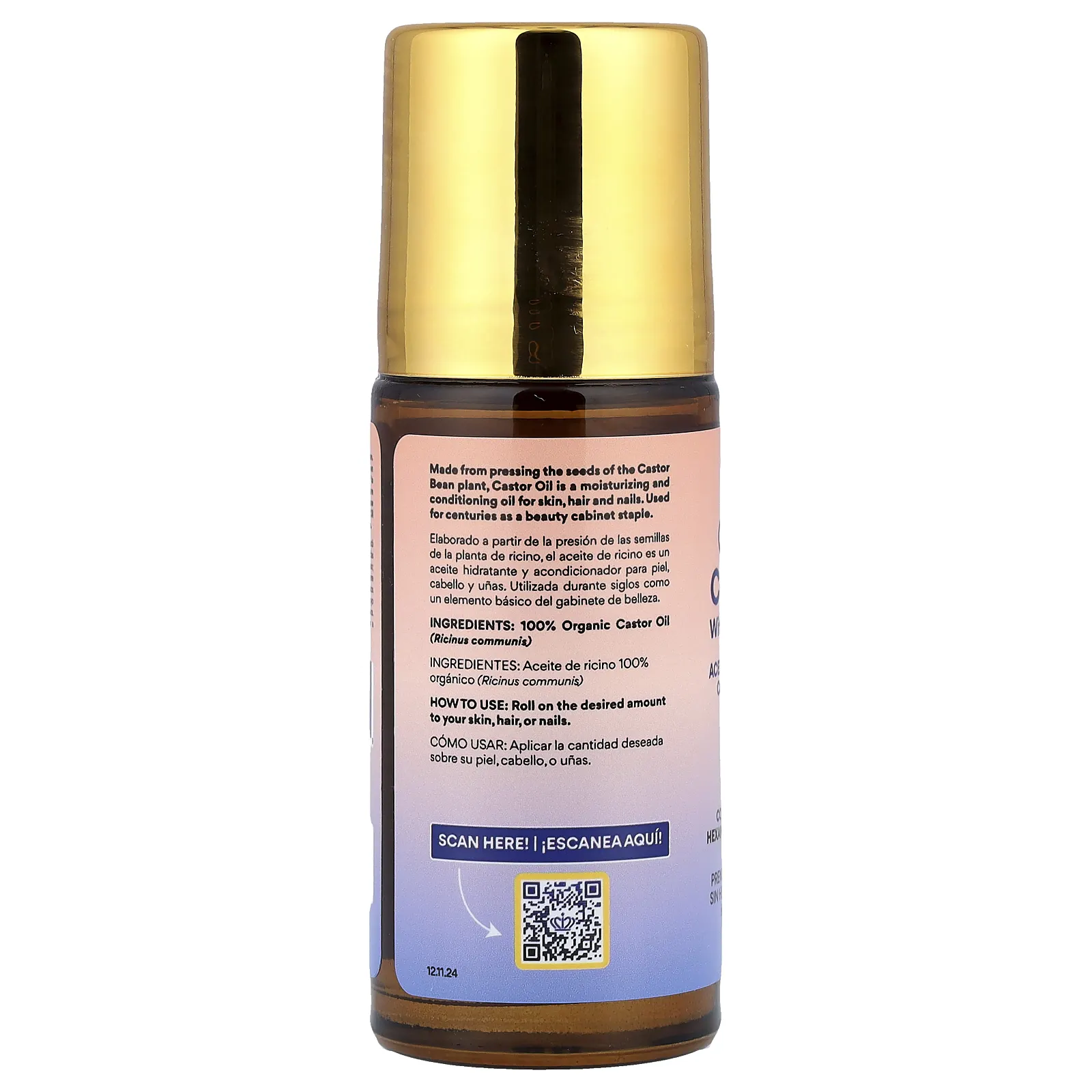 Queen of the Thrones, Органическое касторовое масло с розовым кварцем, 50 мл (1,7 жидк. Унции)