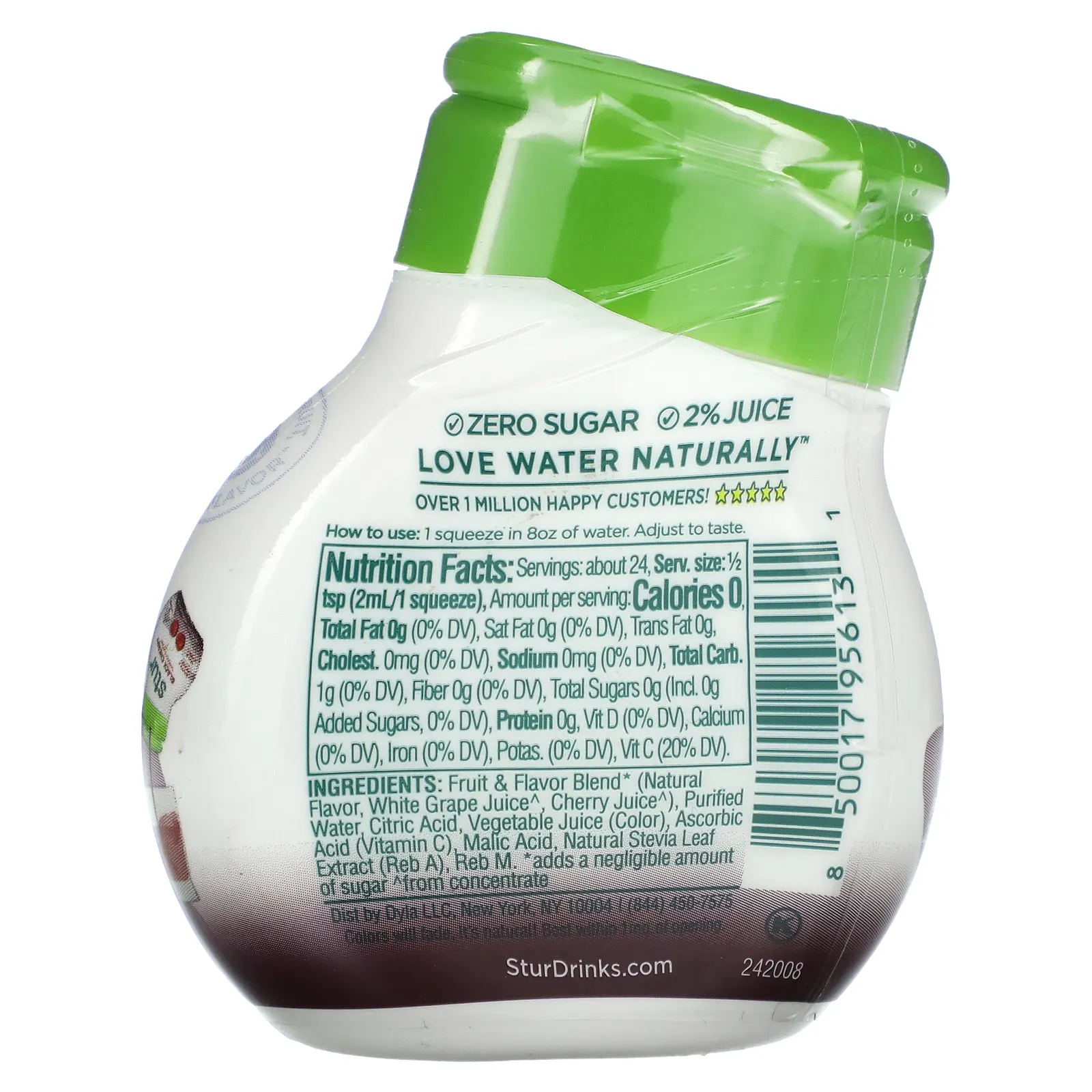 Stur, Антиоксидантный усилитель воды, черная вишня, 48 мл (1,62 жидк. Унции)