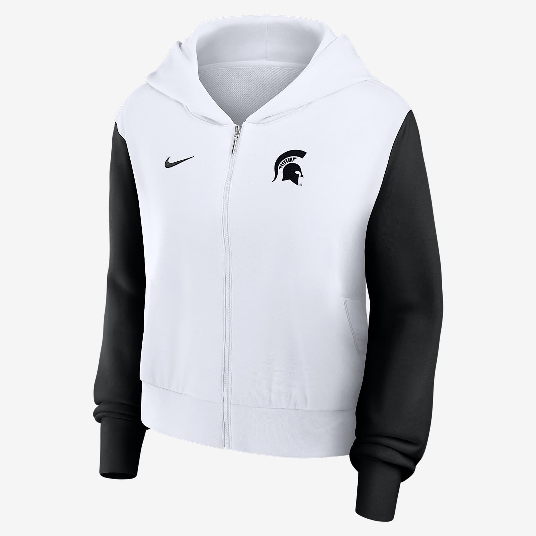 Michigan State Athletic Prep Colorblocked Script Women’s Nike College Full-Zip Hoodie