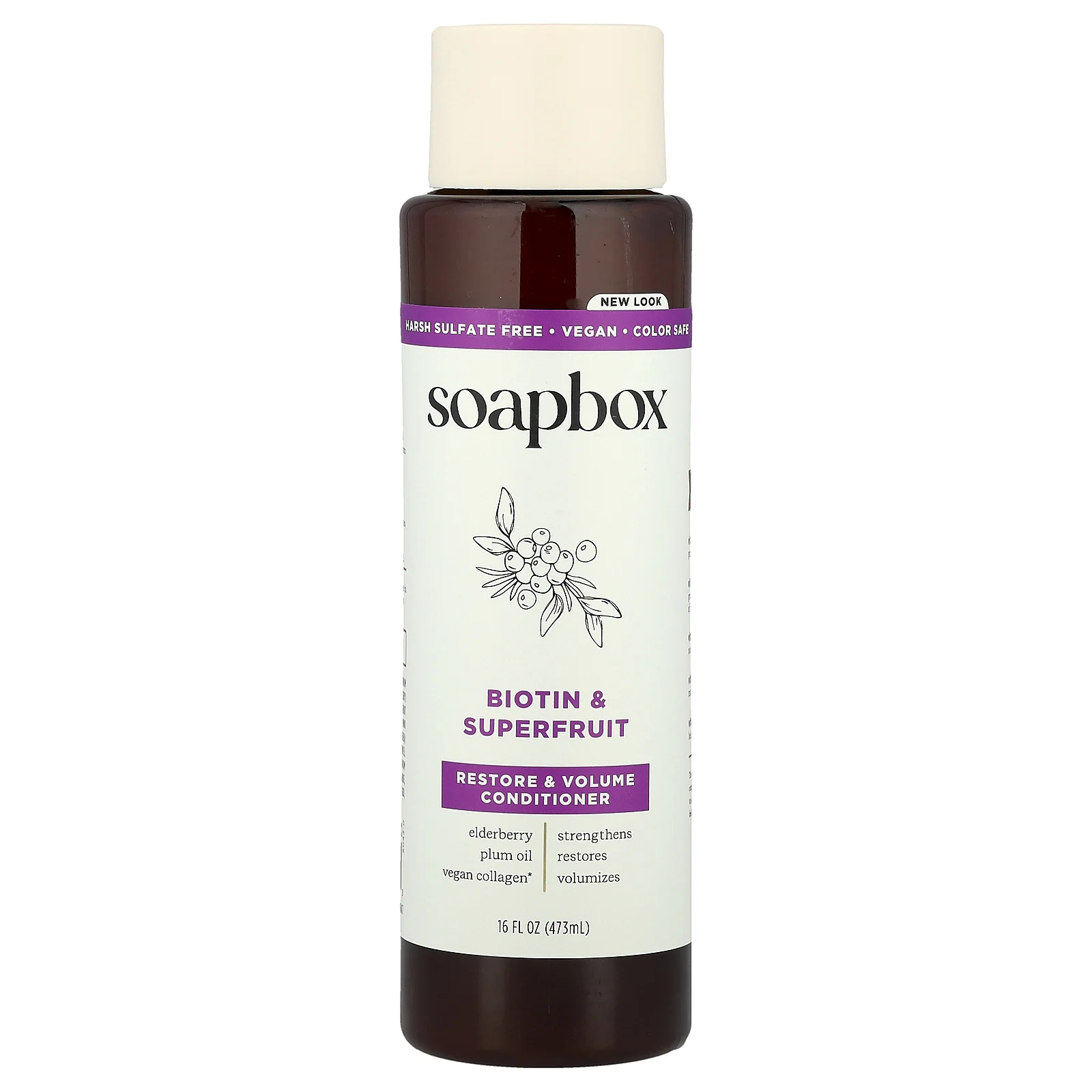 Soapbox, Кондиционер для восстановления и объема, биотин и суперфрукты, 473 мл (16 жидк. Унций)