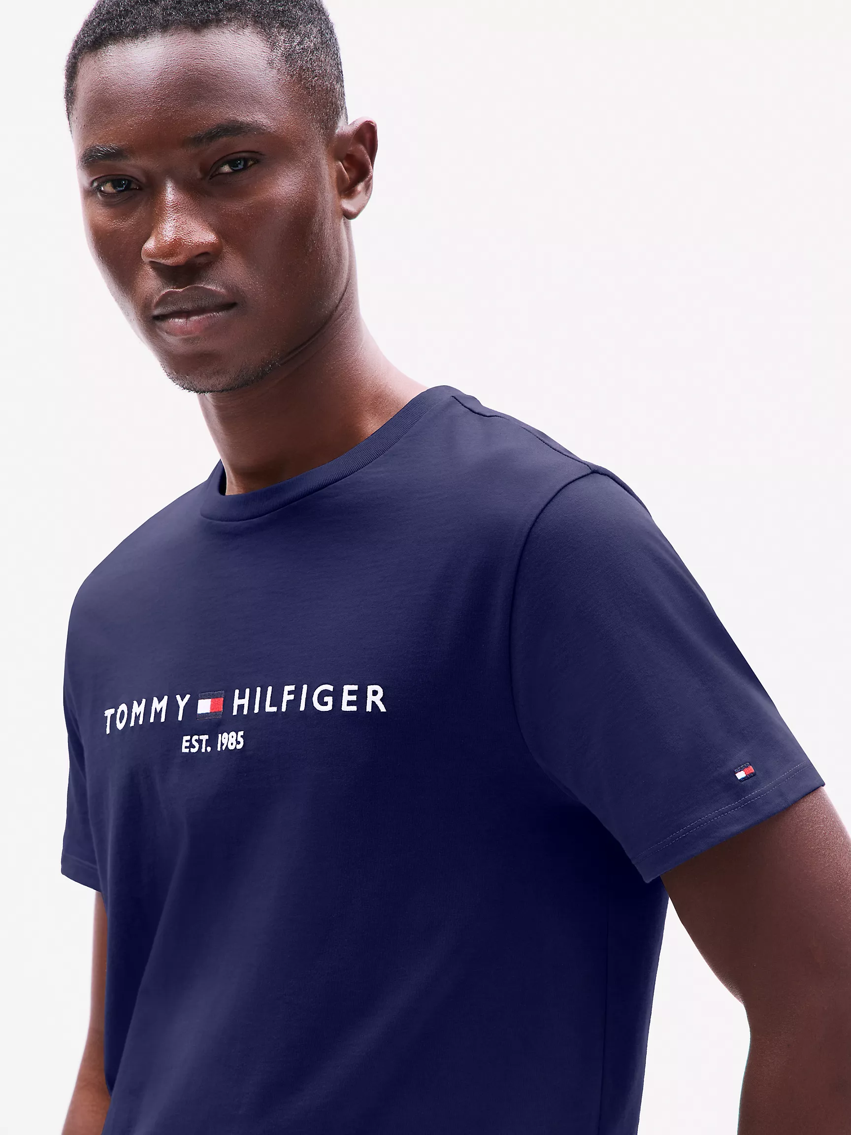 Мужская футболка Tommy Hilfiger, Футболка с вышитым логотипом Tommy