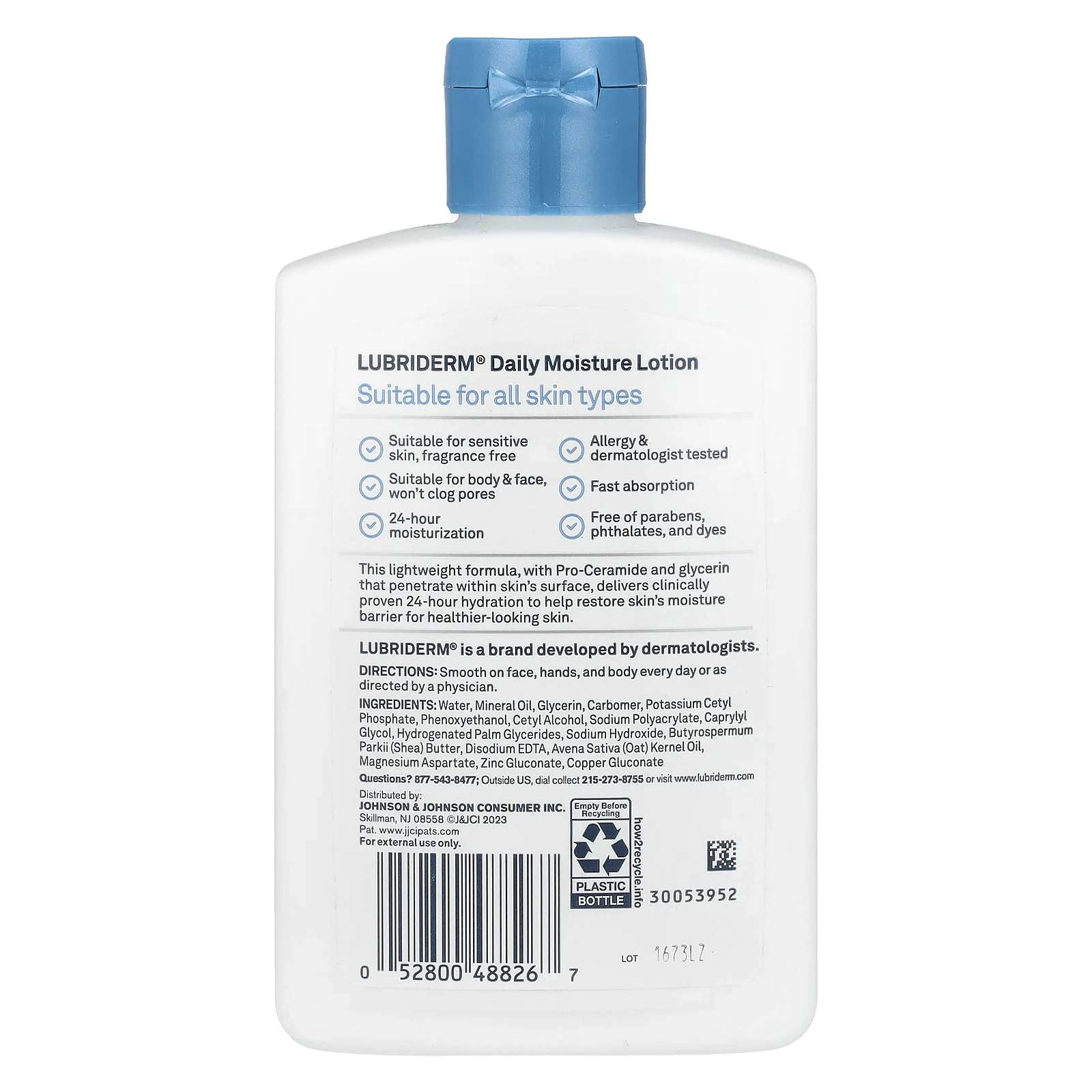 Lubriderm, Ежедневный увлажняющий лосьон, для нормальной и сухой кожи, без отдушки, 6 жидк. унц. (177 мл)