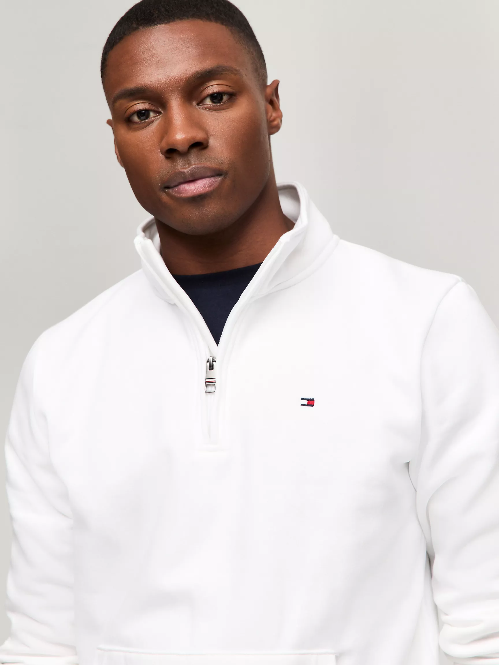 Мужская толстовка Tommy Hilfiger, Флисовый свитшот на четвертной молнии
