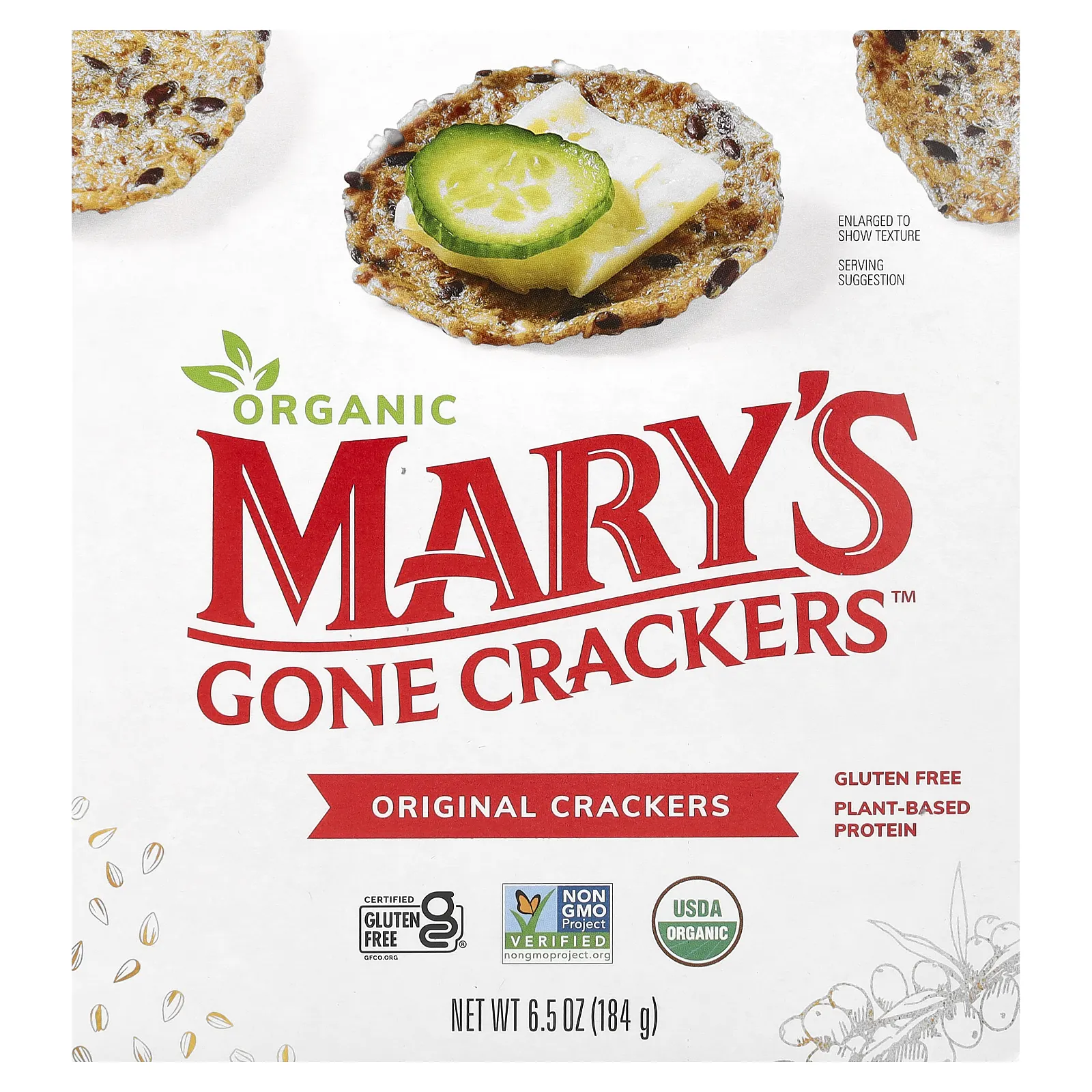 Mary's Gone Crackers, крекеры, оригинальный вкус, 184 г (6,5 унции)