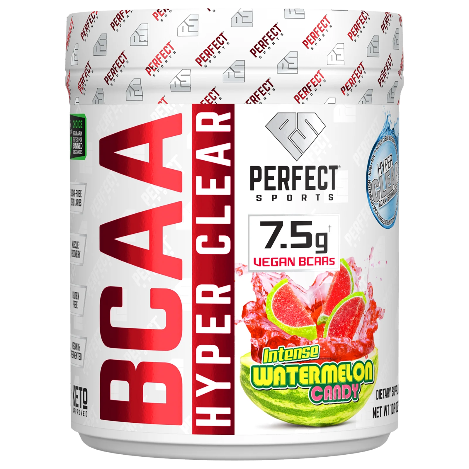 Perfect Sports, BCAA Hyper Clear, арбузные конфеты с насыщенным вкусом, 310 г (10,9 унции)