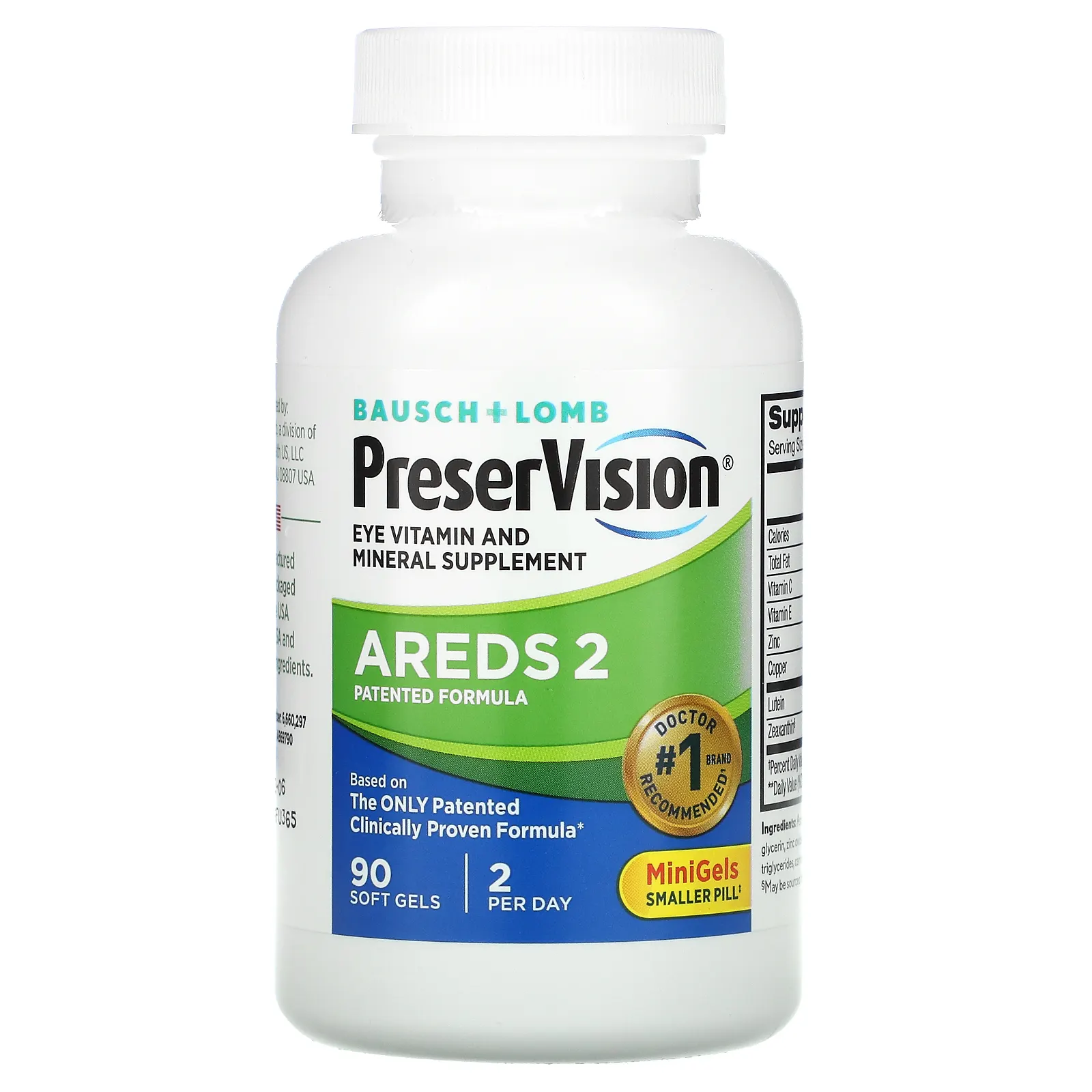 PreserVision, AREDS 2 Formula, 90 мягких таблеток
