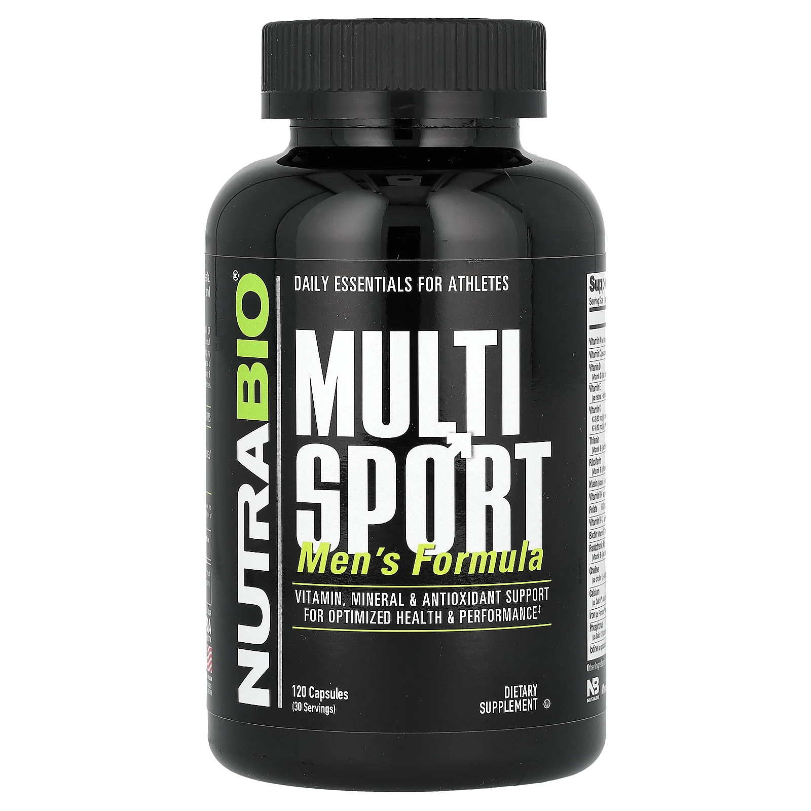 NutraBio, MultiSport, добавка для мужчин, 120 капсул V-Cap