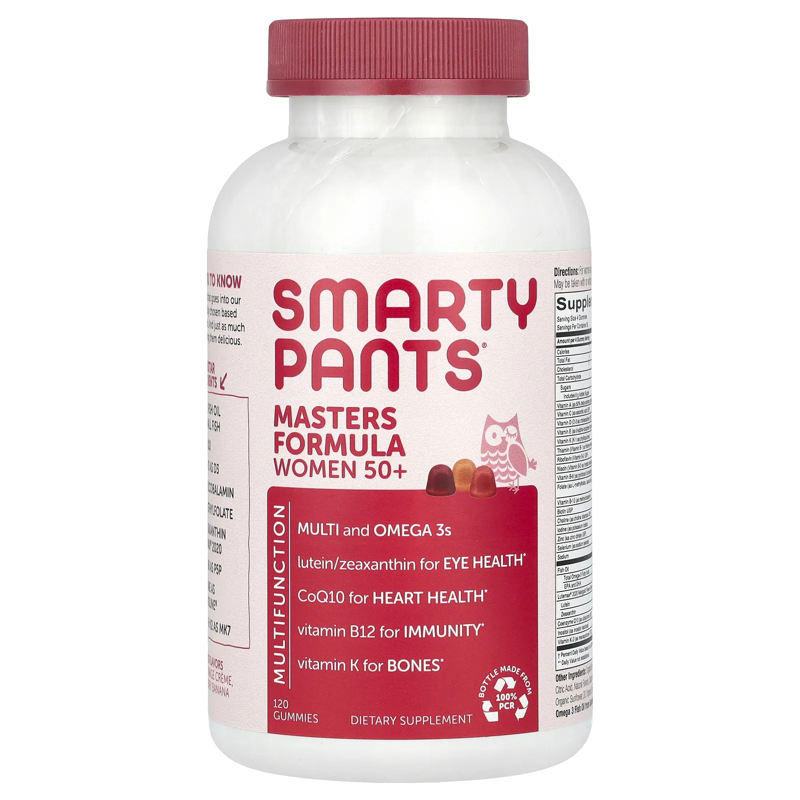 SmartyPants, формула мультивитаминов для женщин старше 50 лет, голубика, апельсиновый крем и клубника с бананом, 120 жевательных конфет