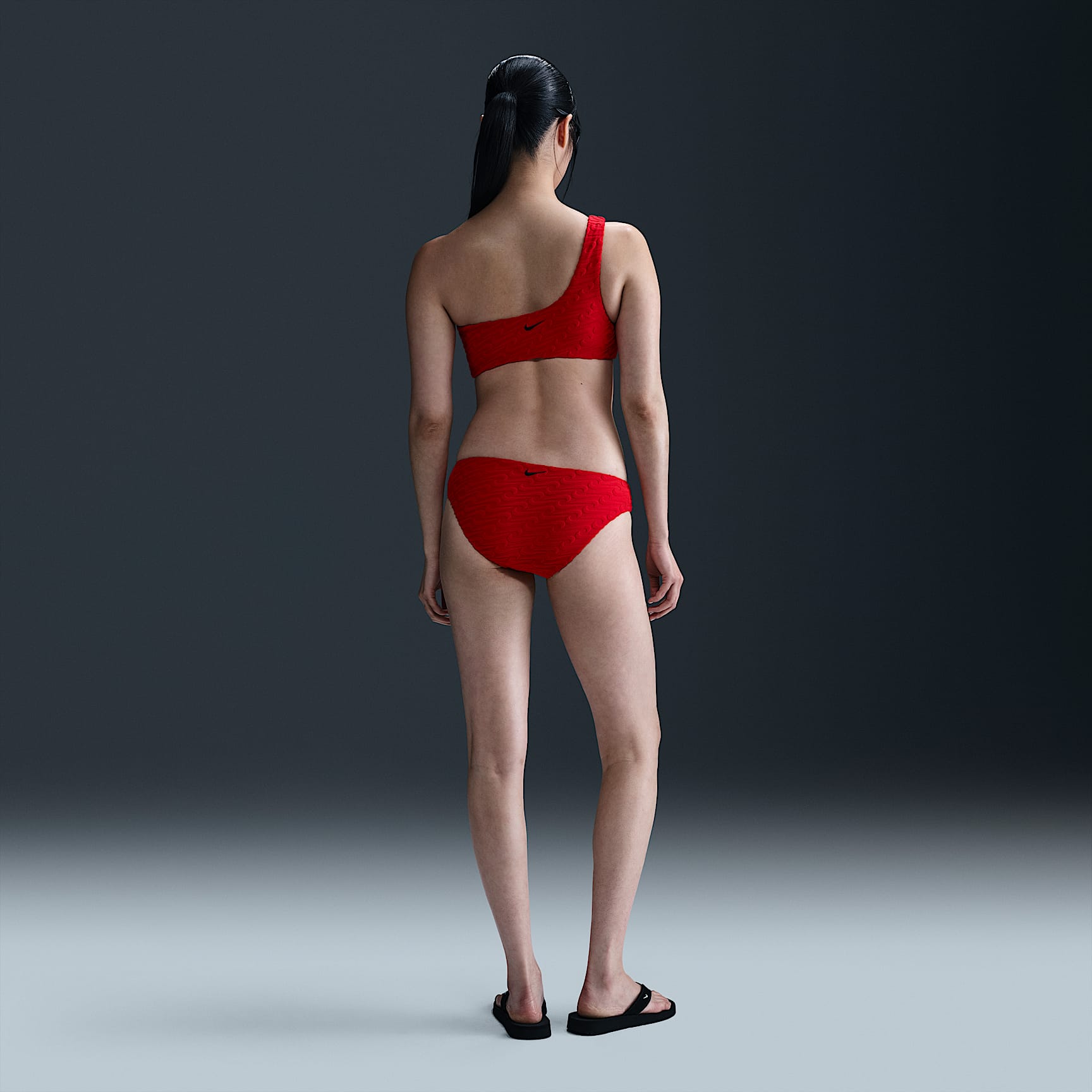 Nike Swim Swoosh Link Women's Terry Asymmetrical Bikini Top
