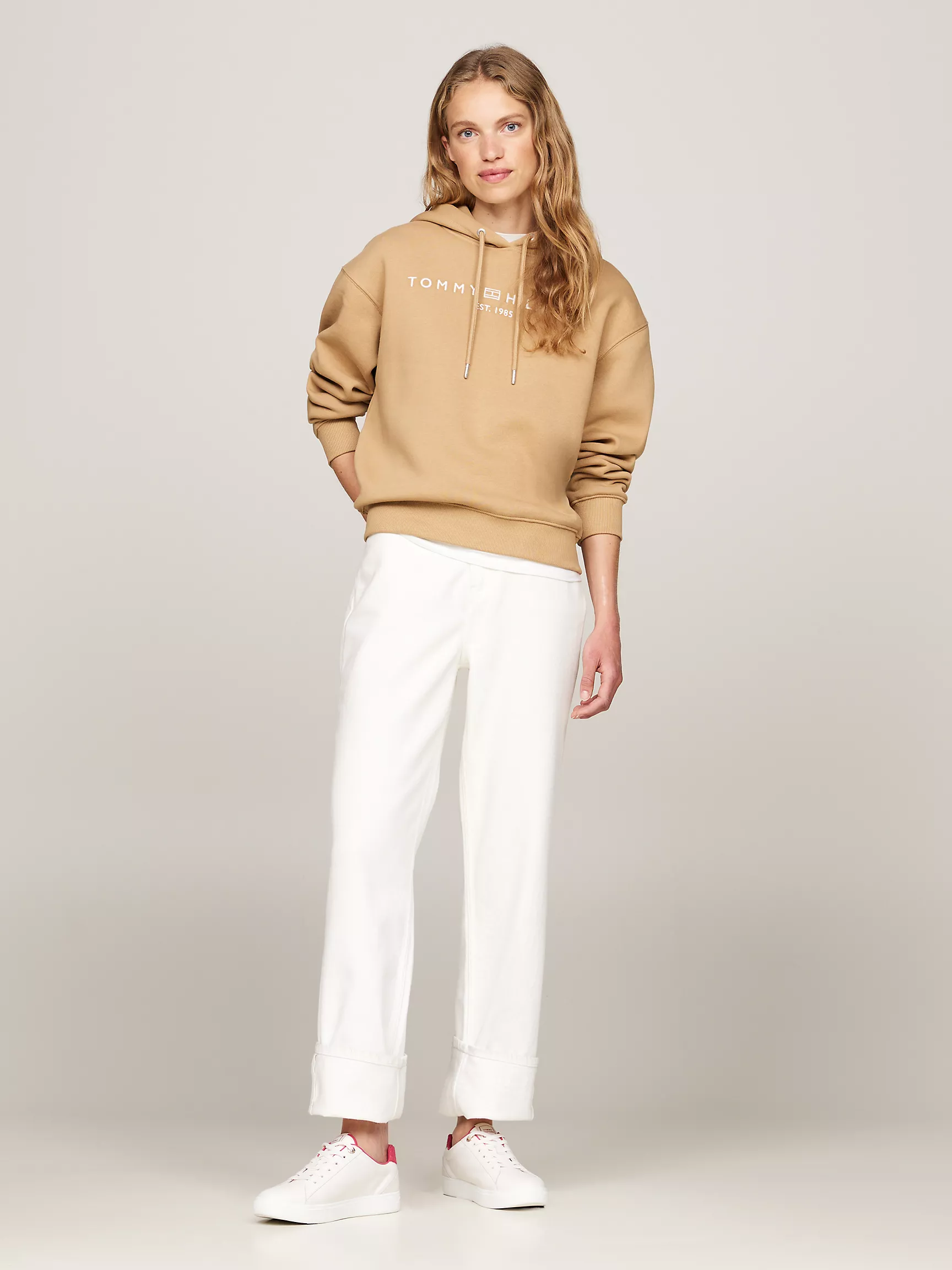 Женские кроссовки Tommy Hilfiger, Кожаные кеды с монограммной вставкой