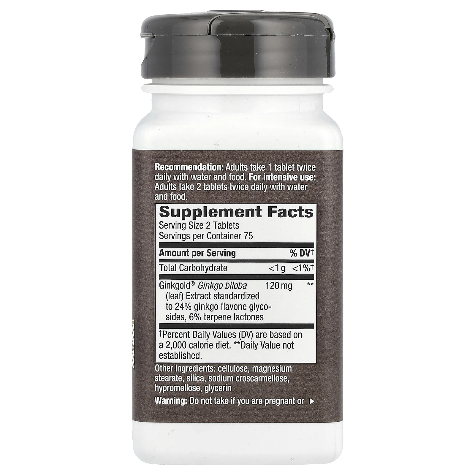 Nature's Way, Ginkgold, улучшенная формула экстракта гинкго, 60 мг, 150 таблеток