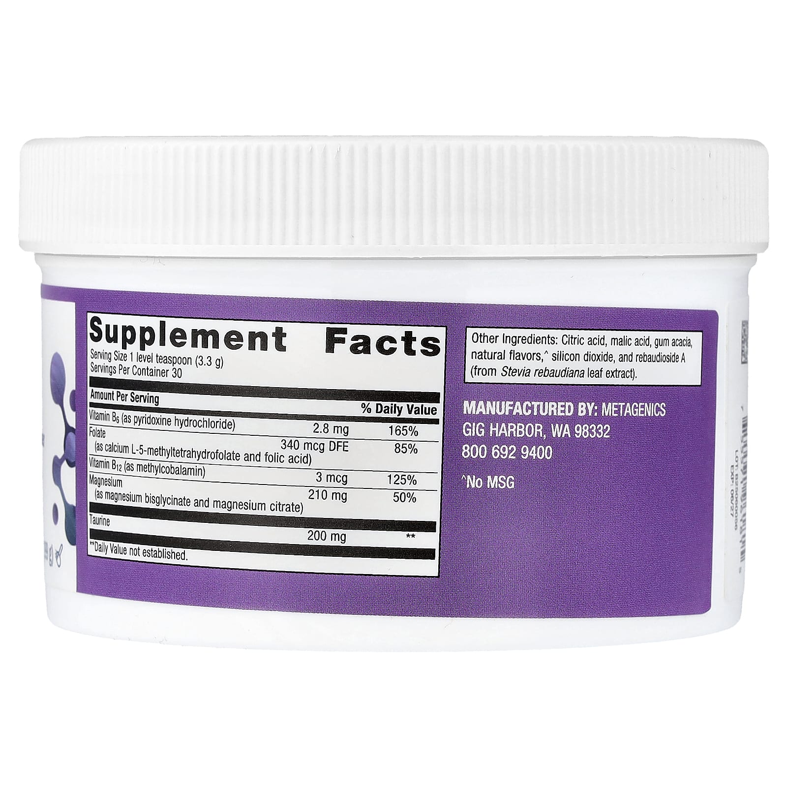 Metagenics, MagActive™, магний для расслабления, в порошке, со вкусом клубники, 99 г (3,49 унции)