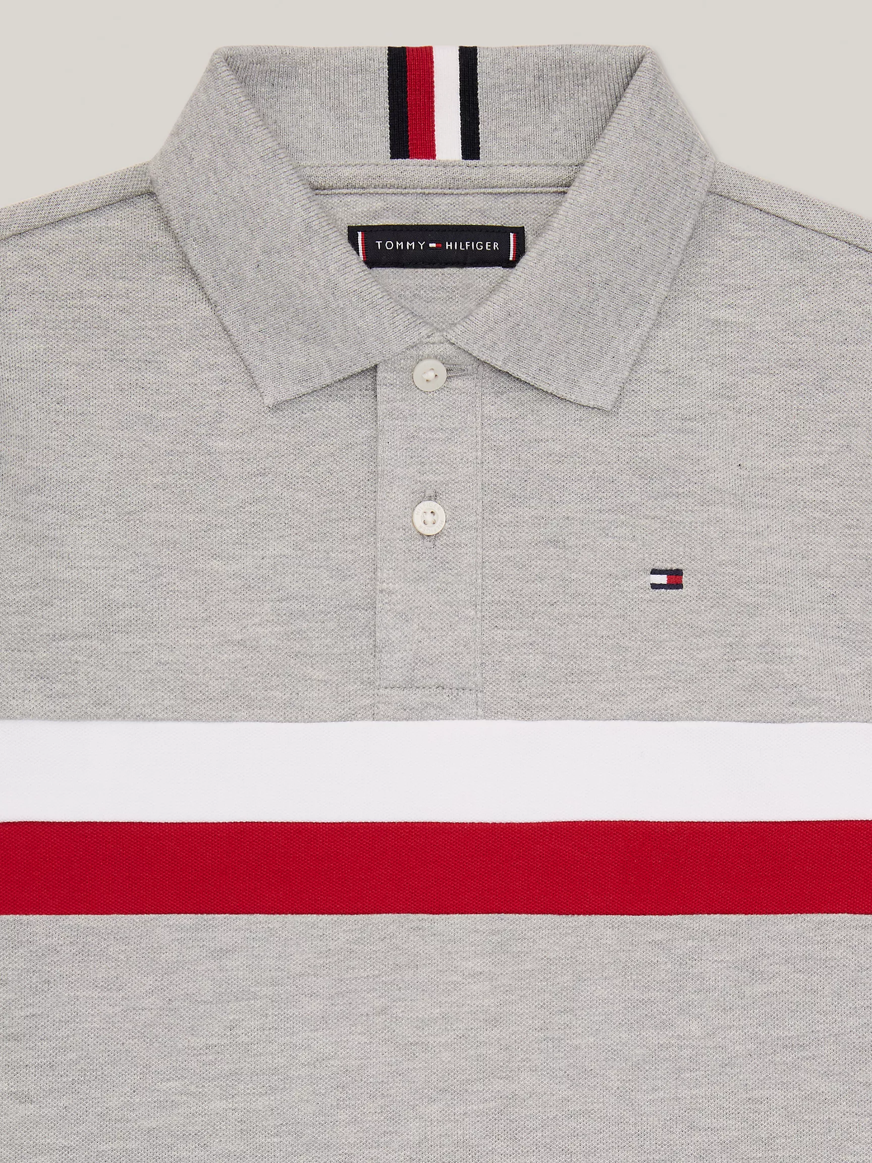 Рубашка-поло для мальчиков Tommy Hilfiger, Детское поло с длинным рукавом в стиле colorblock