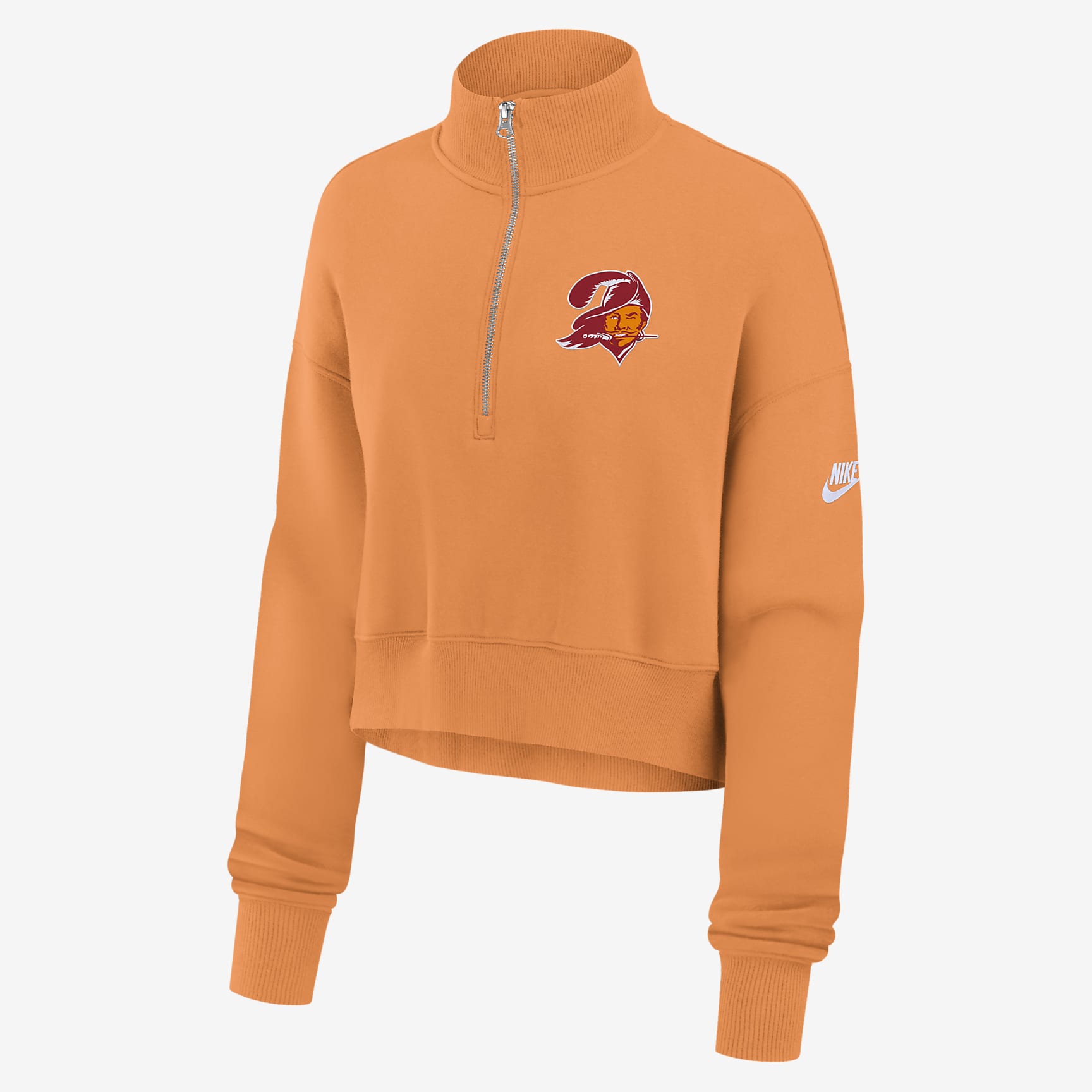 Tampa Bay Buccaneers Rewind Phoenix Women's Nike NFL Cropped 1/4-Zip Crew